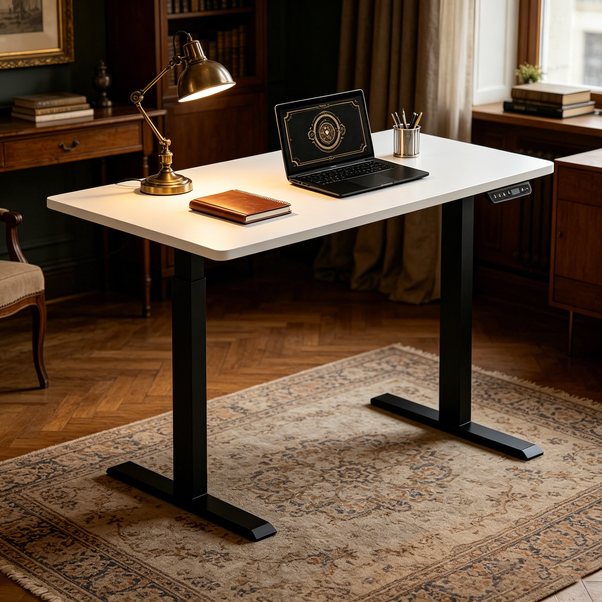ZY-02 2-Stage Dual Motor Height Adjustable Table with Smart Preset Memory for Startup Offices