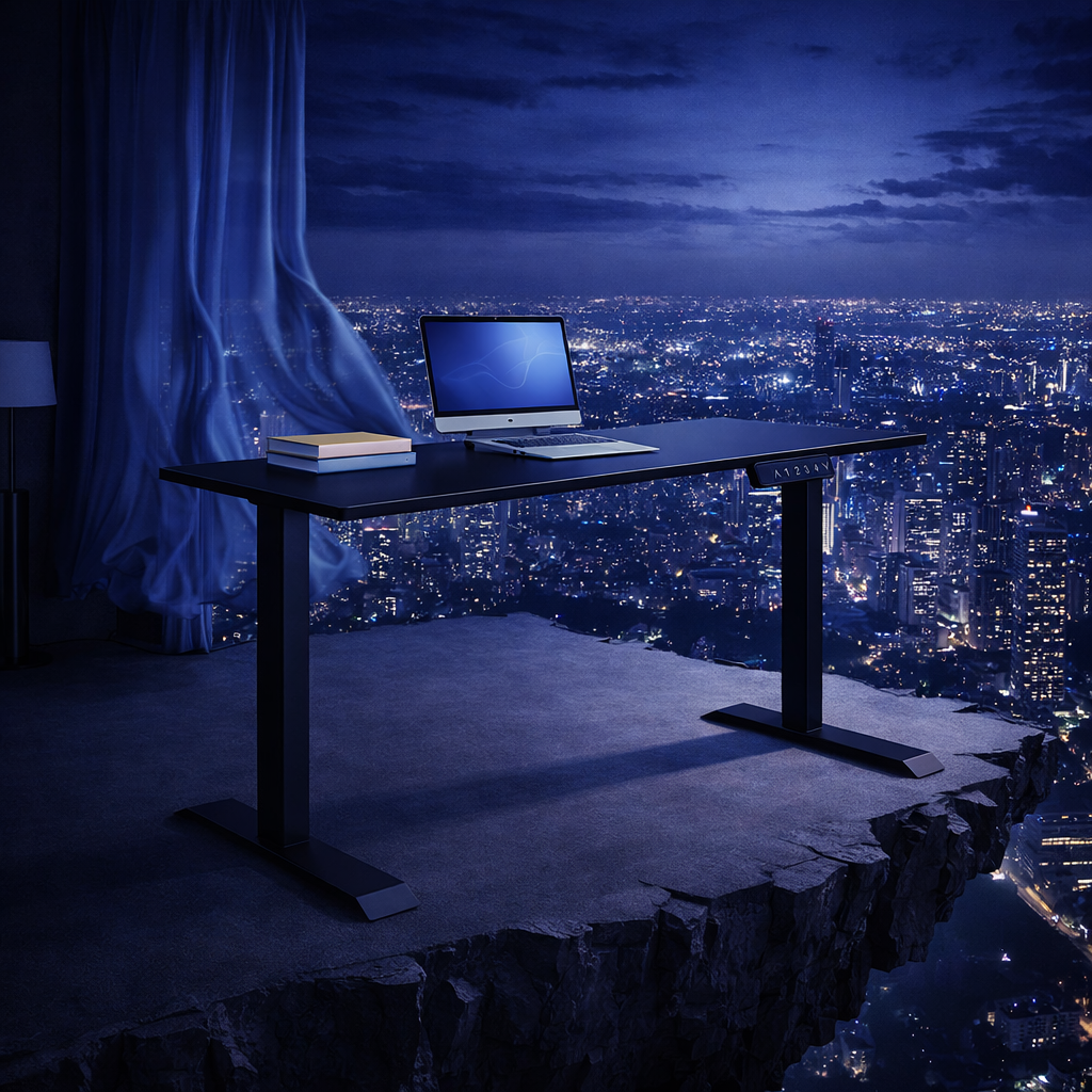 ZY-02 Dual Color Wall Wooden Top Standing Desk