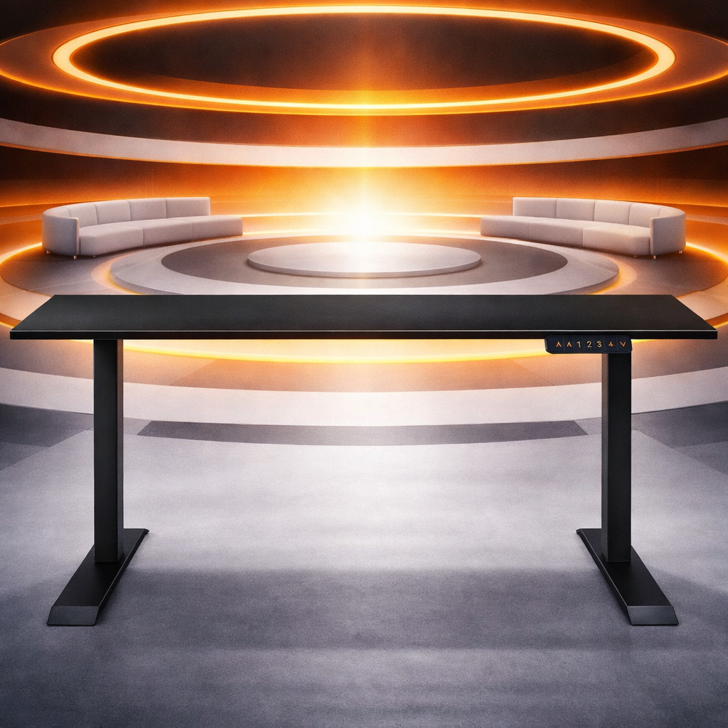 ZY-02 Pink Accent Workspace Standing Desk
