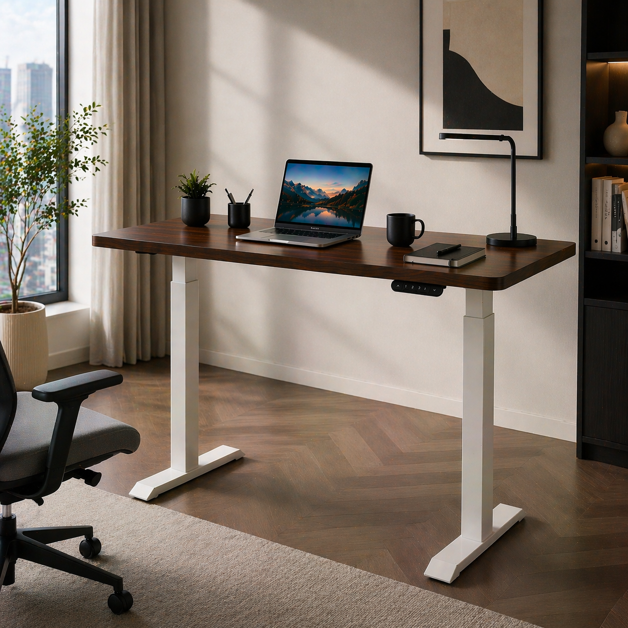 ZY-02 Dual Motor Office Standing Desk 2-Stage Adjustable Table for Enterprise Workspace Solutions