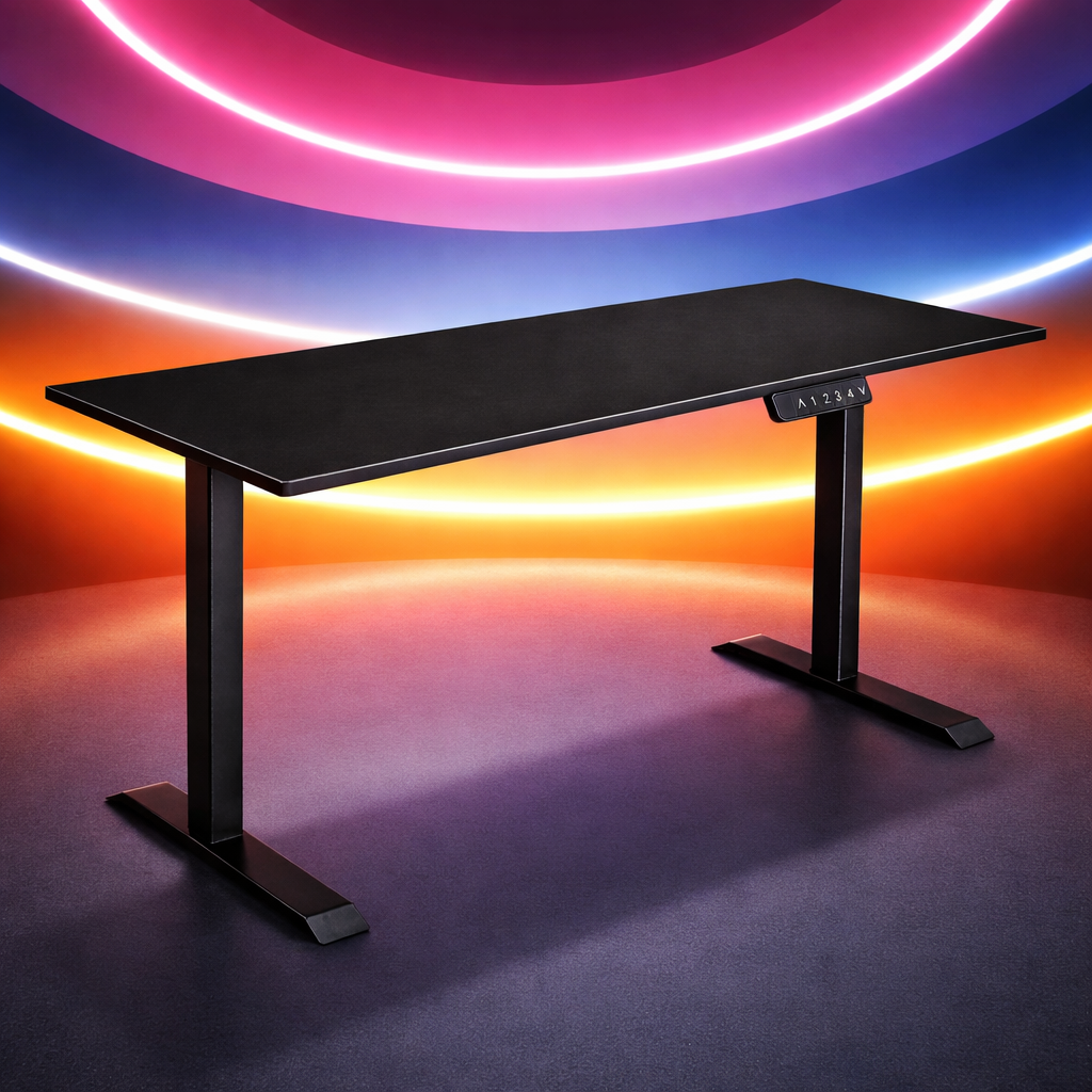 ZY-02 Color Block Geometric Background Adjustable Standing Desk