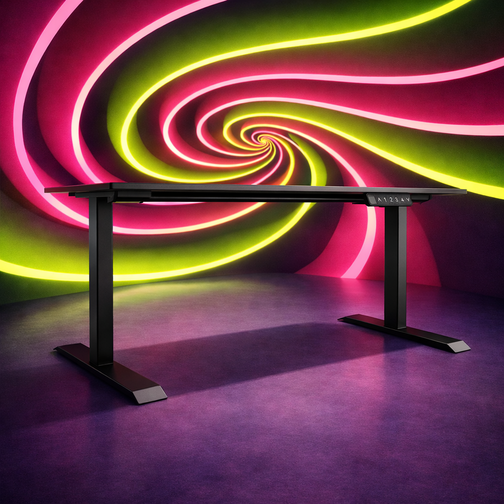 ZY-02 Artistic Color Wave Background Standing Desk