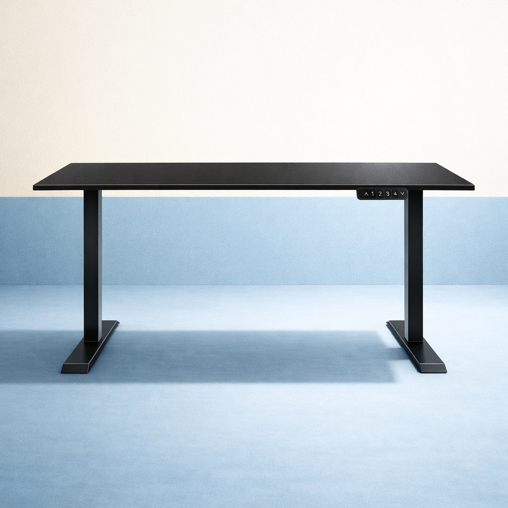 ZY-02 Solid Blue Background Adjustable Standing Desk