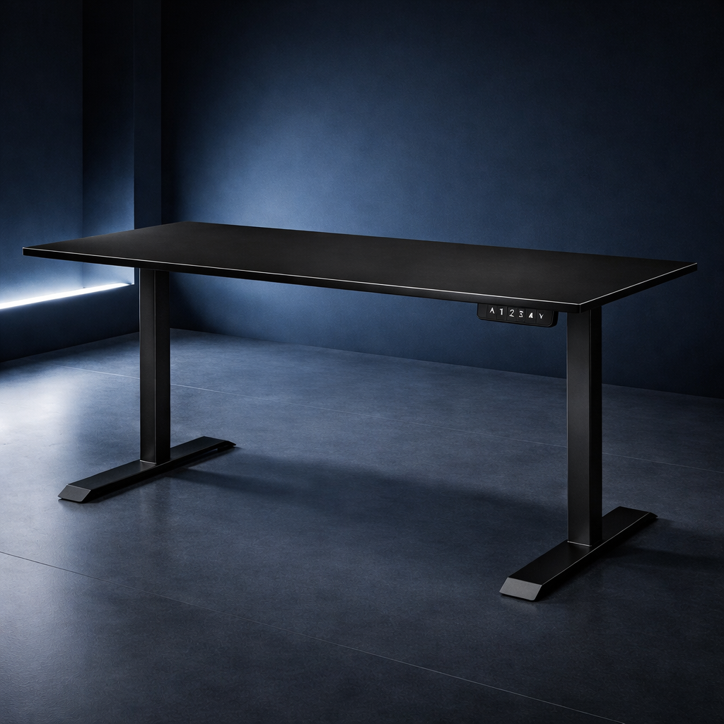 ZY-02 Blue White Stripe Background Adjustable Standing Desk