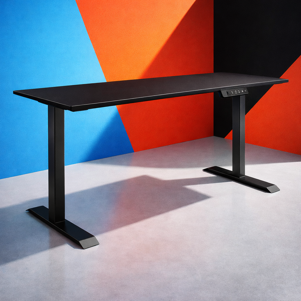 ZY-02 Neon Pillar Background Adjustable Standing Desk