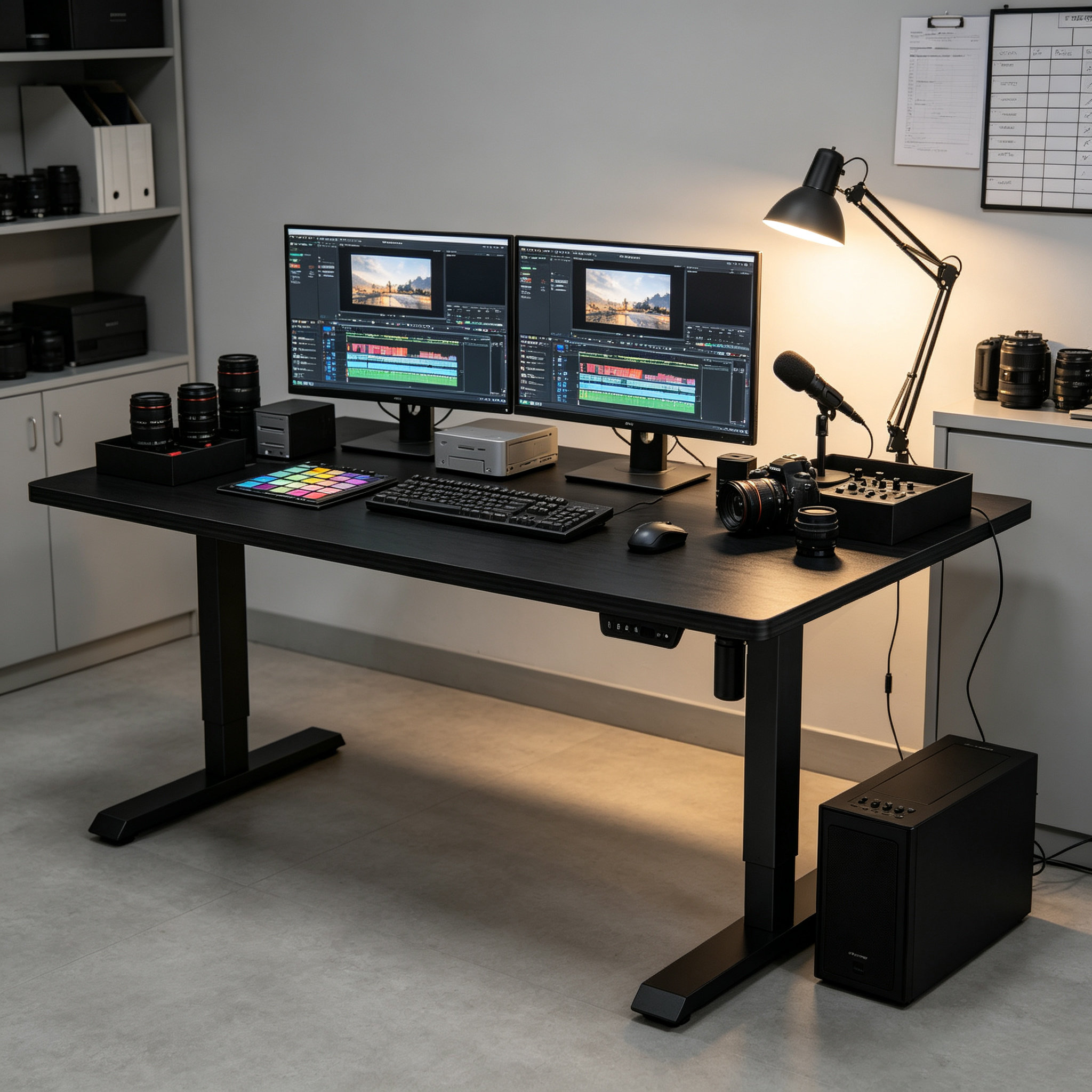 DK-03 Single-Motor Office Table Frame – Reinforced Center Beam, Easy Specification for Government Tenders