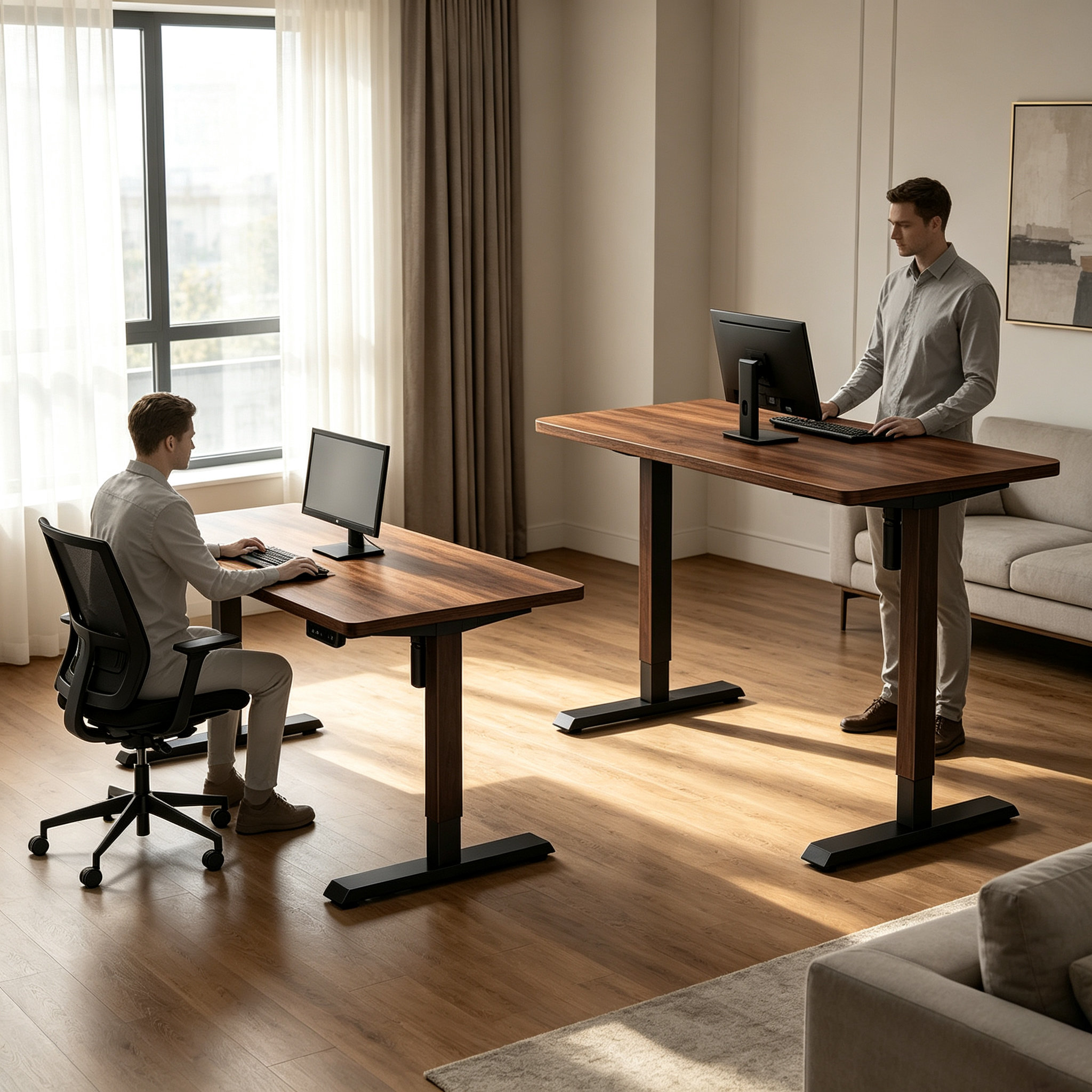 DK-03 Value-Engineered Height Adjustable Desk Frame – Simplified Single-Drive System, Repeat-Order Reliability for Trading Companies