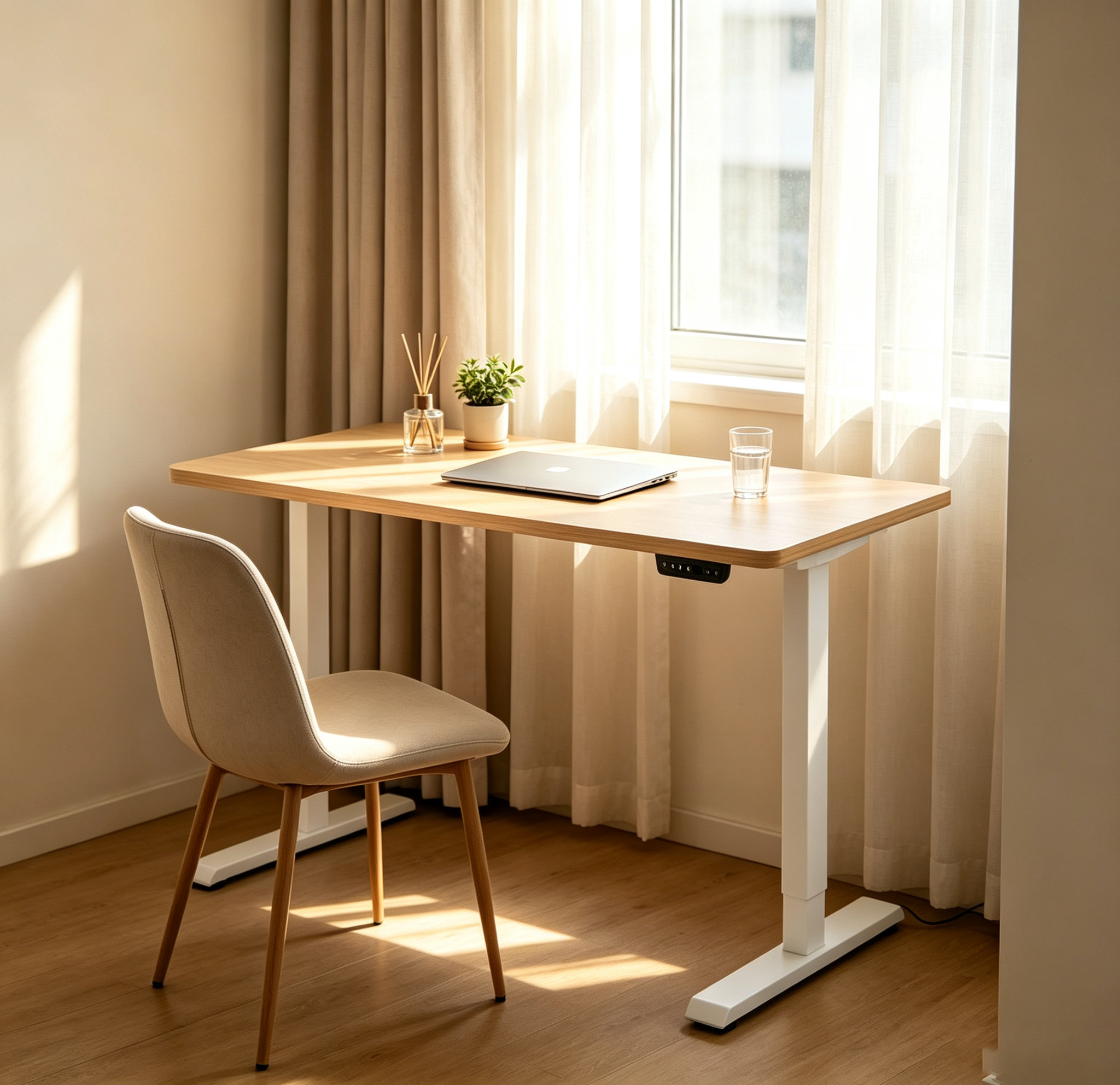DK-03 Commercial Electric Desk Underframe – Single-Motor Value, Reinforced T-Leg Stability for Office Fit-Out Contractors