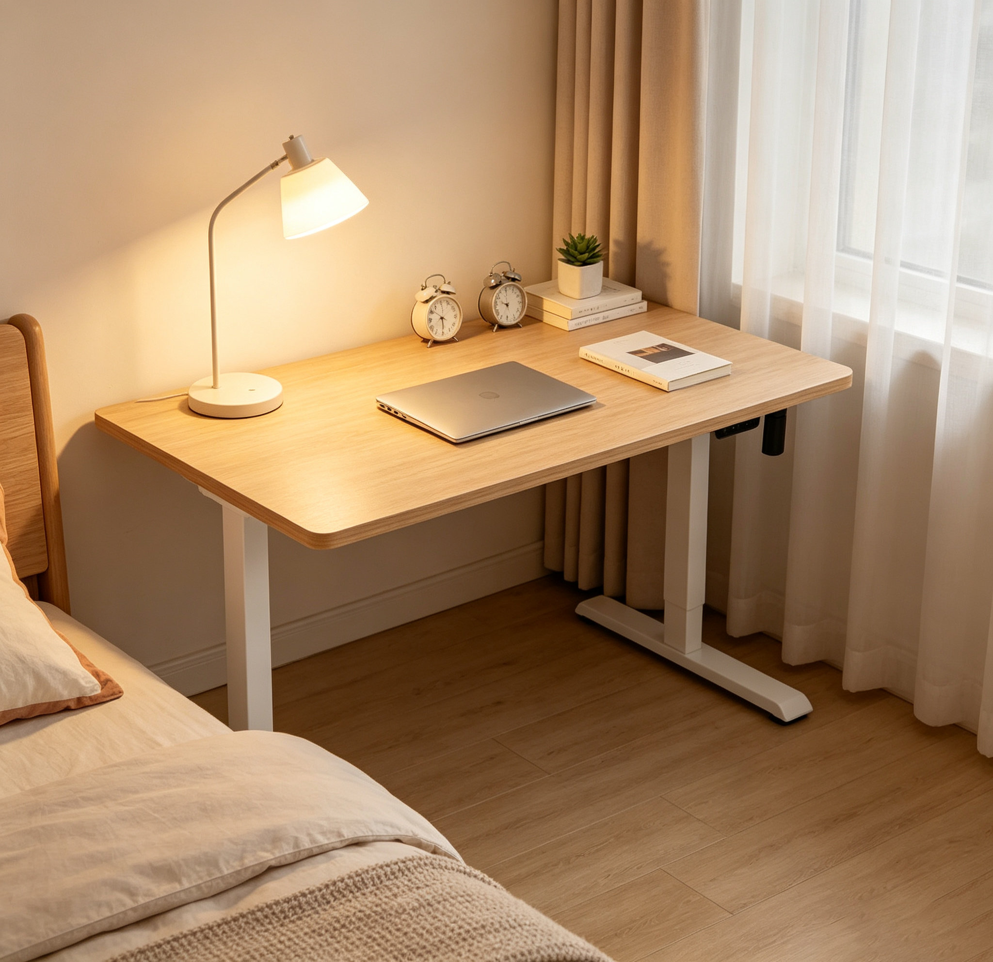 DK-03 Heavy-Duty Single-Drive Height Adjustable Desk Base – Reinforced Crossbeam, Cost-Efficient Bulk Supply for Furniture Distributors