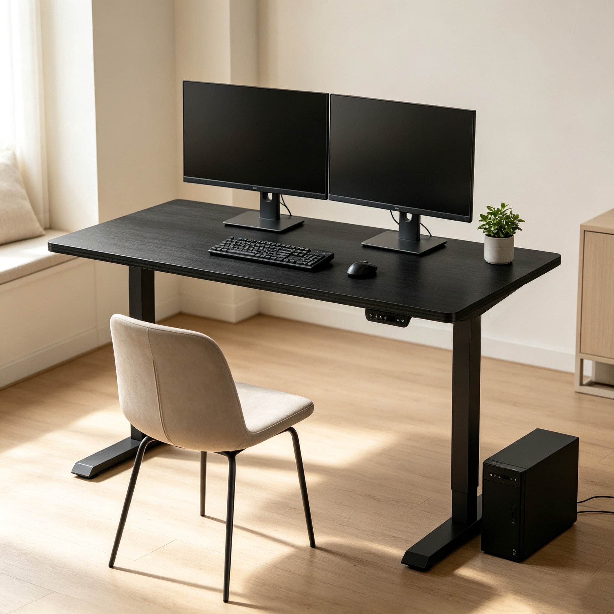 DK-03 OEM Black Standing Desk Legs – Custom Controller Options, Brand-Ready Packaging for Furniture Importers