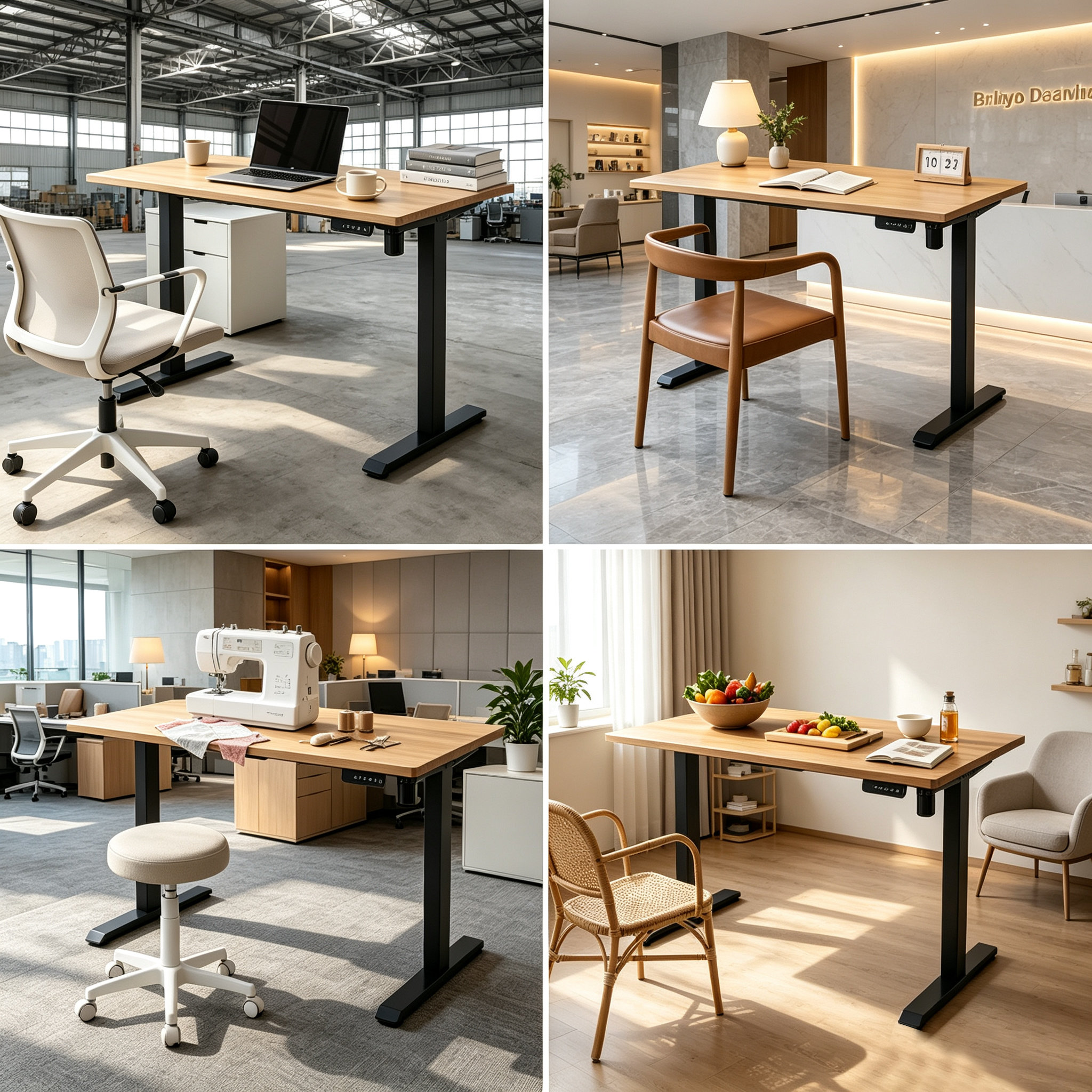 DK-02-1 Single Motor Creator Standing Desk with Two-Stage Lift, Video Editing Studio Workstation