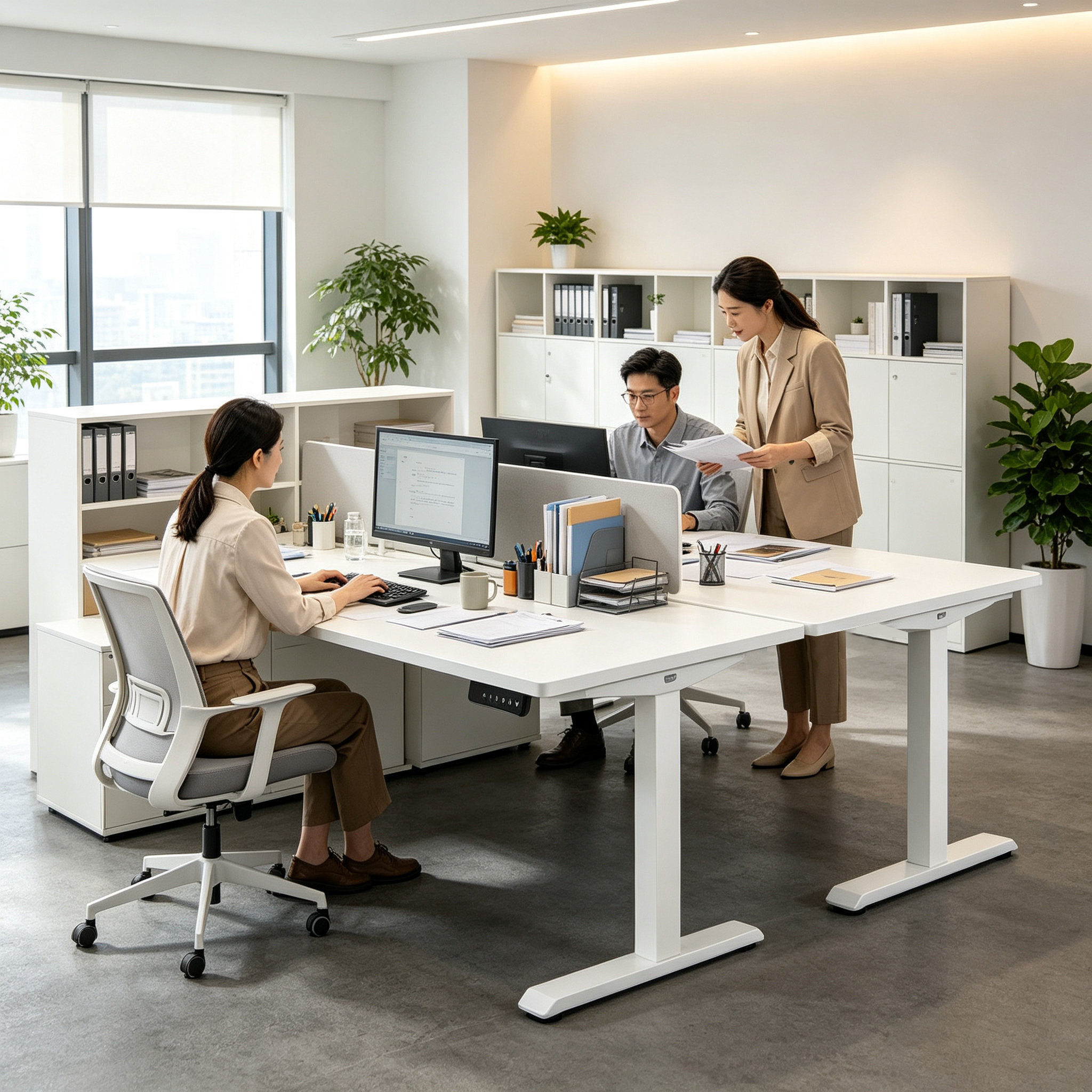 DK-02-1 Single Motor Height Adjustable Computer Table with Two-Stage Lift, Smart Home Office Tech Setup