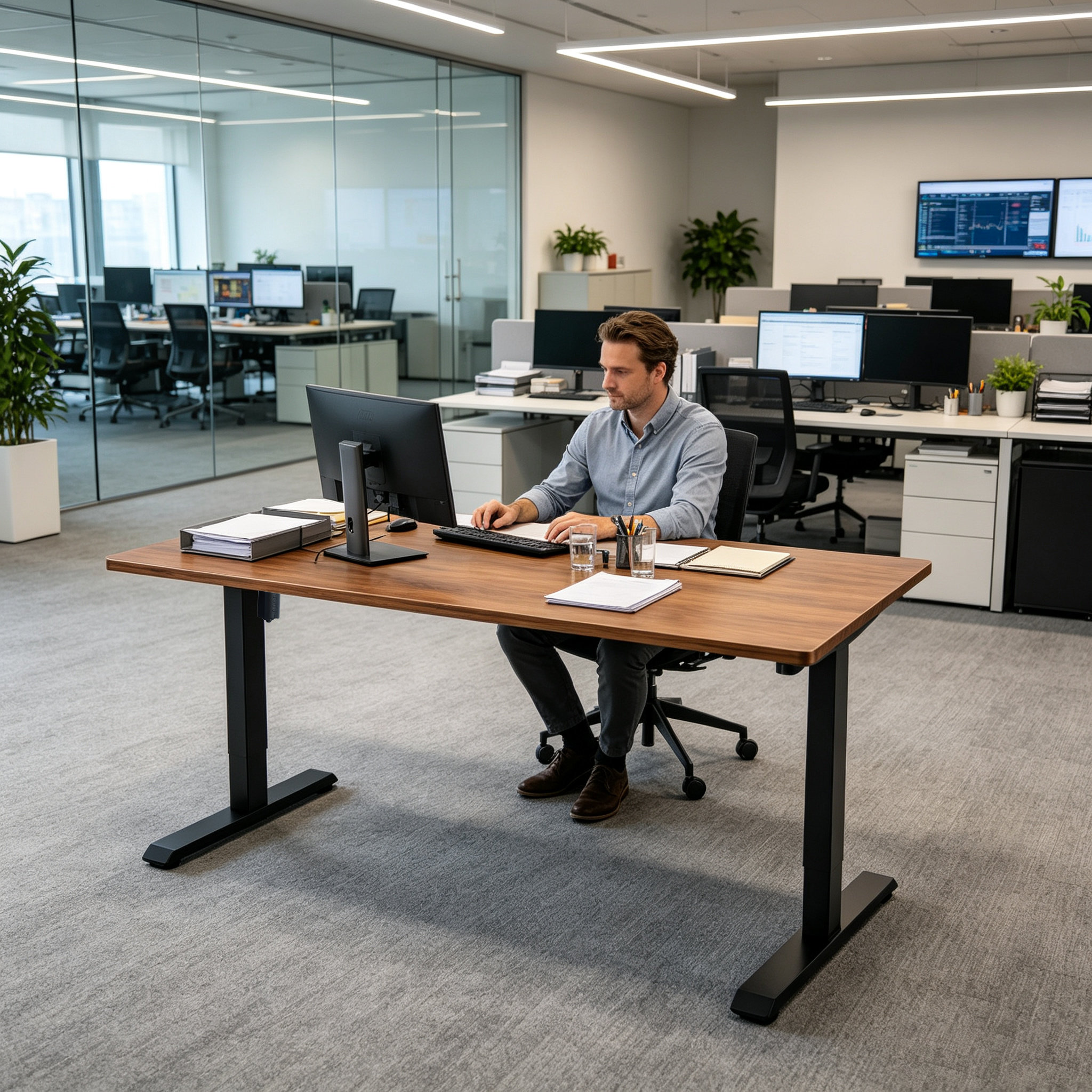 DK-02-01 Single Motor Office Desk with Height Memory Style Concept for Modern Work Areas
