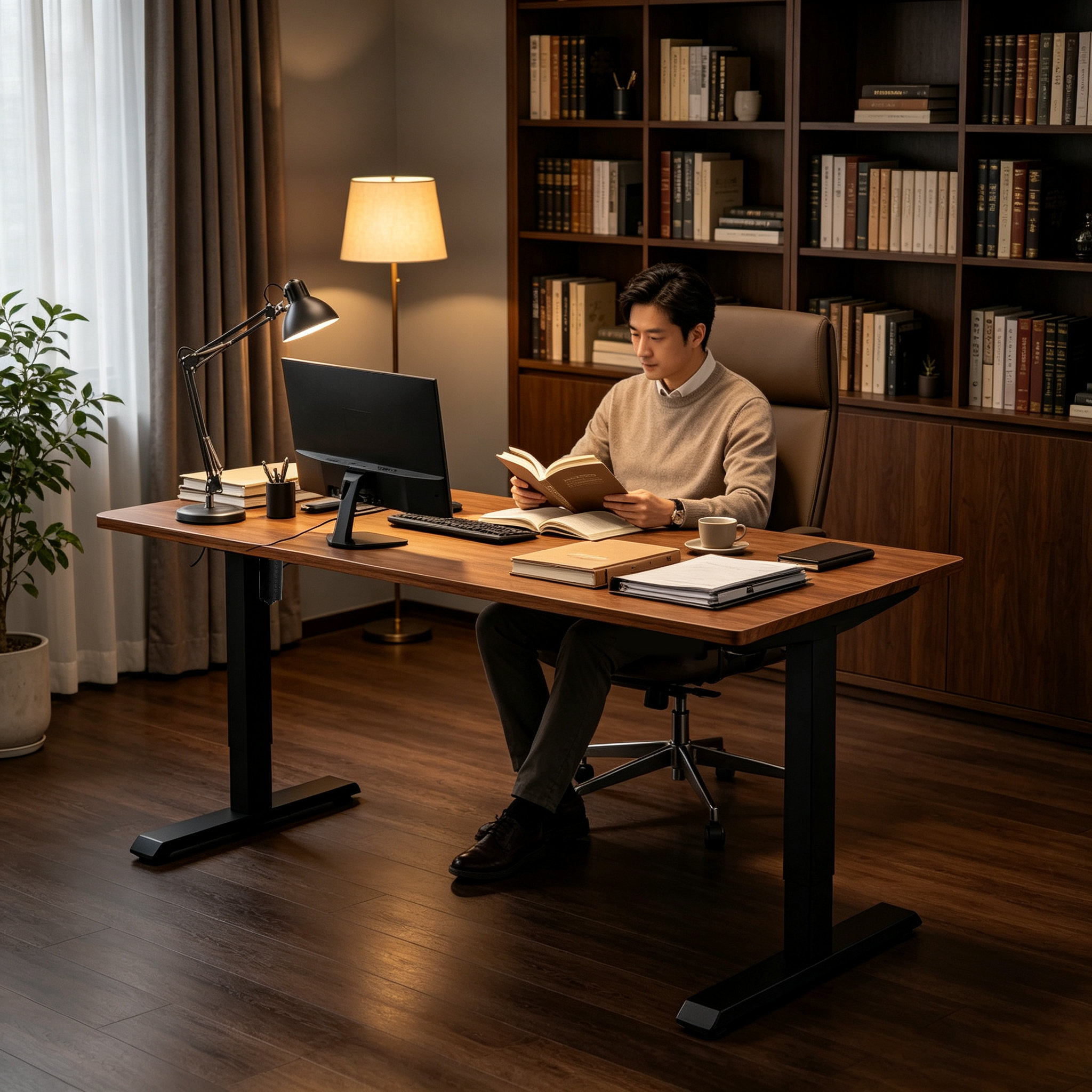DK-02-01 Electric Sit Stand Office Desk with Durable Frame for Large Office Projects