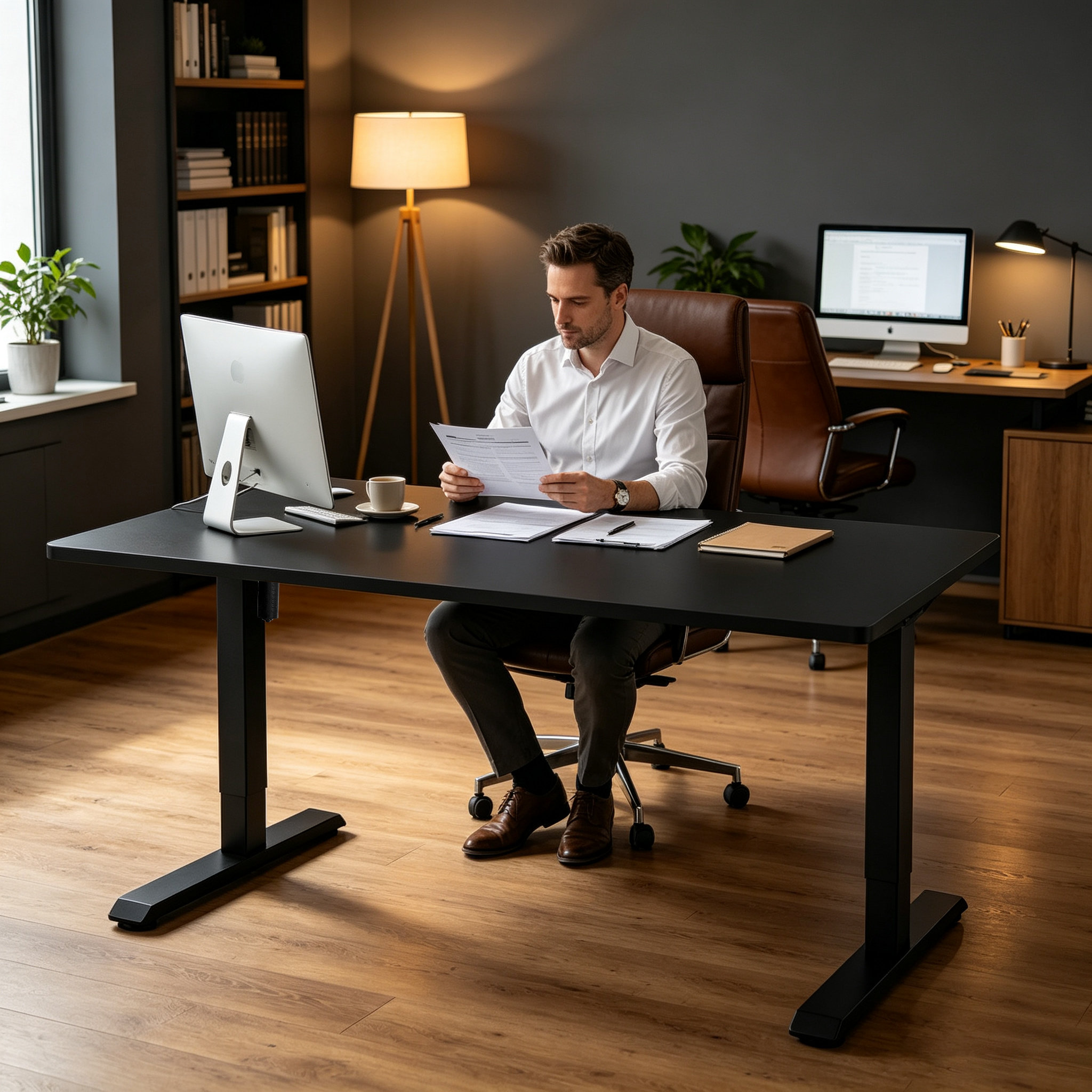 DK-02-01 Single Motor Height Adjustable Workstation Desk for Office Furniture Wholesalers