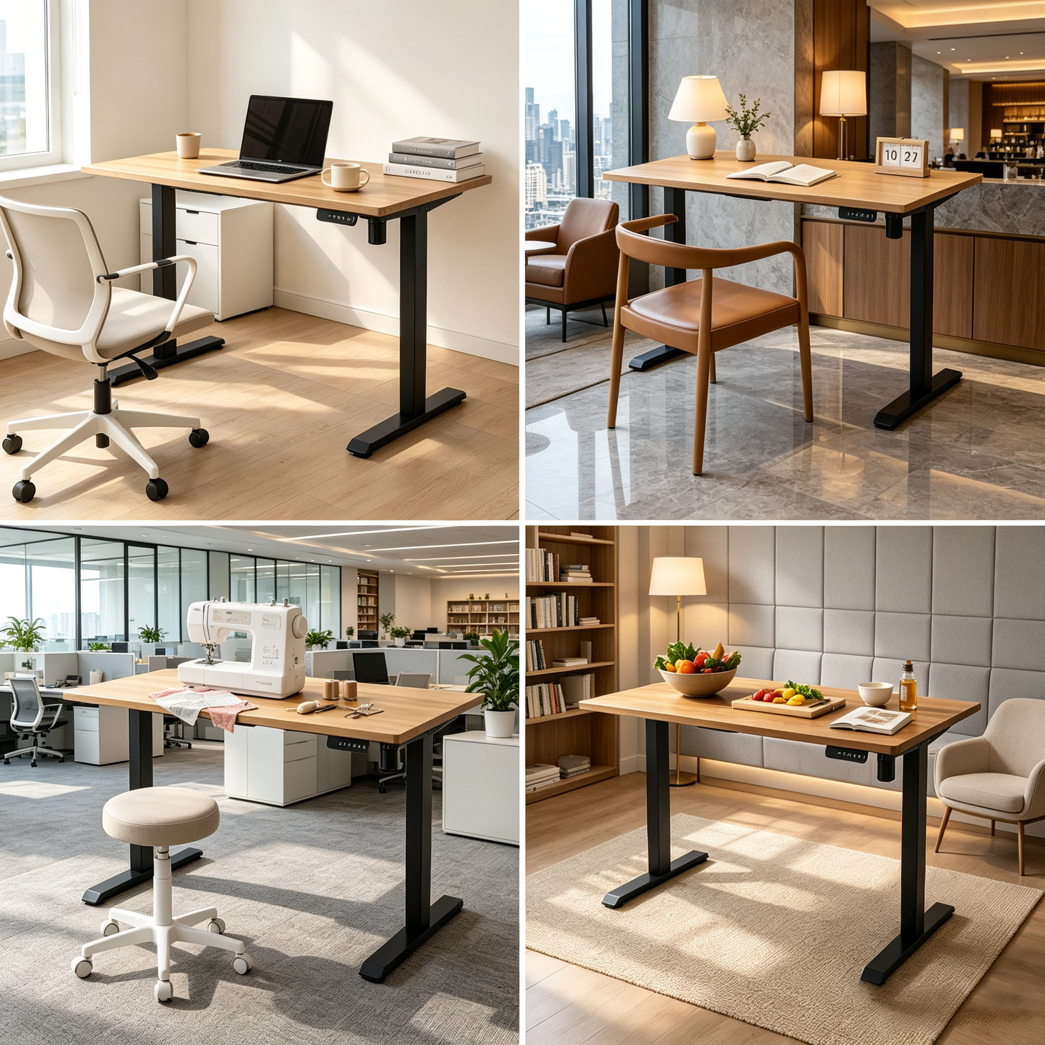 DK-02-01 Single Motor Adjustable Computer Desk for Enterprise Office Solutions