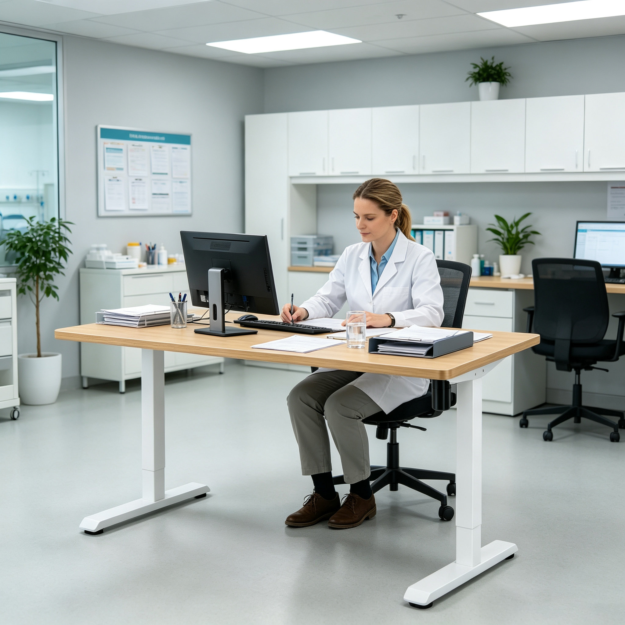 DK-02-01 Electric Adjustable Office Workstation with Single Motor Lift for Project Contractors