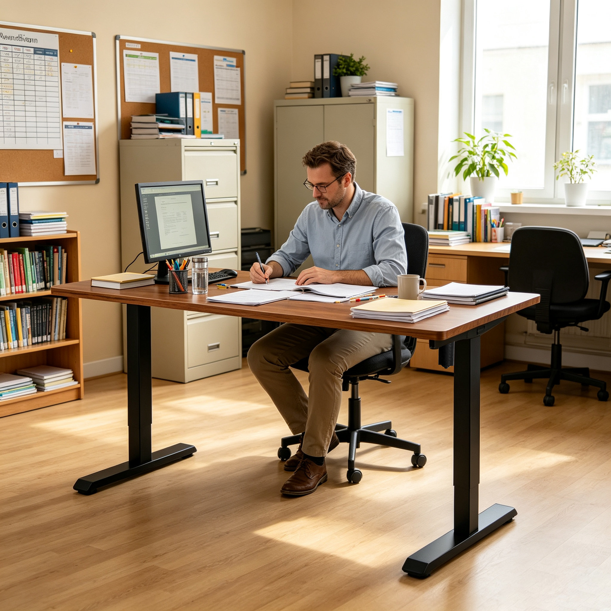 DK-02-01 Single Motor Standing Work Desk with Ergonomic Value for Import Buyers