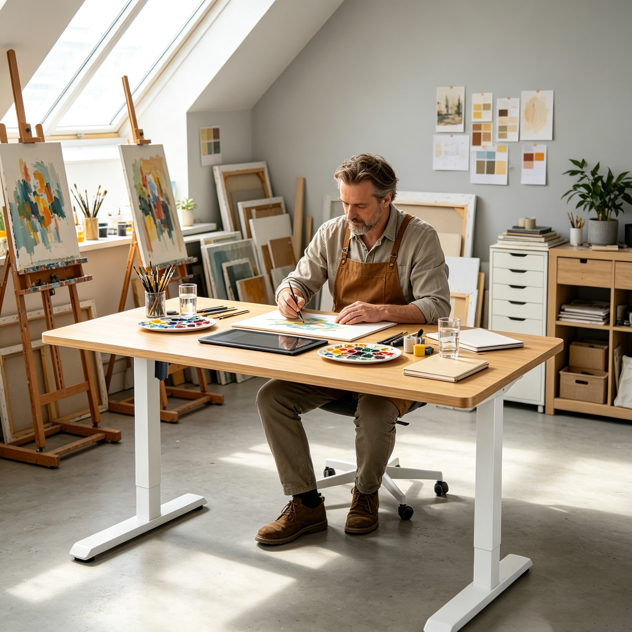 DK-02-01 Electric Height Adjustable Work Desk with Minimalist Style for Corporate Buyers