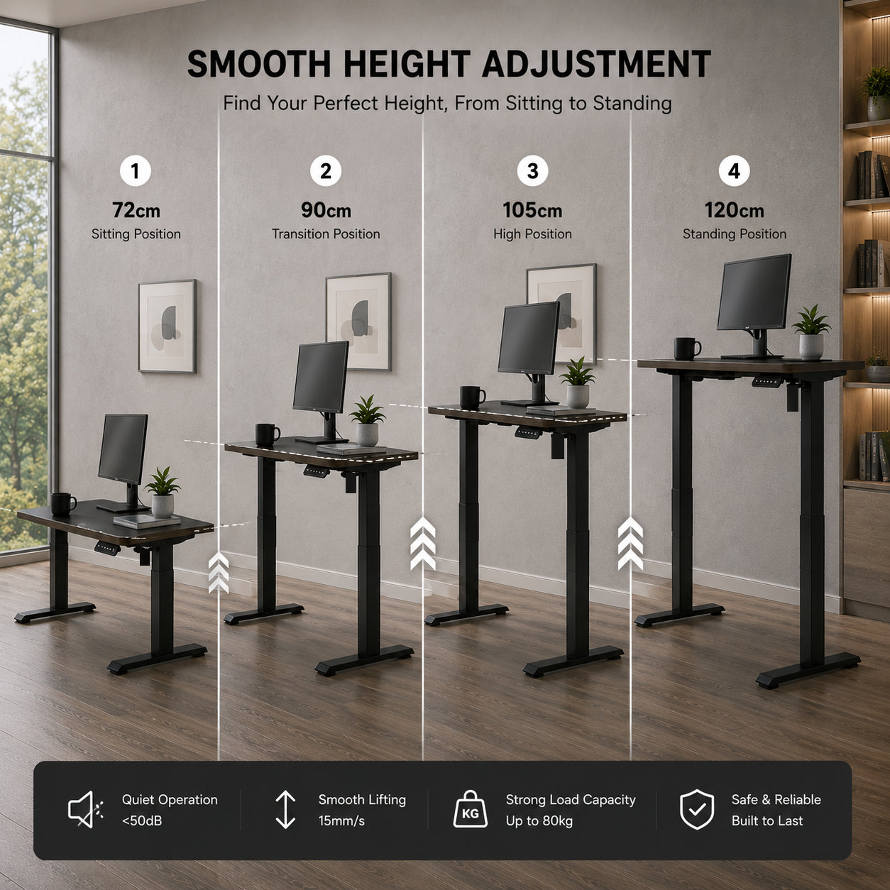 YT-01 Two-Stage Electric Office Table Frame – Flexible Desk Platform for Education Administration and Training Centers