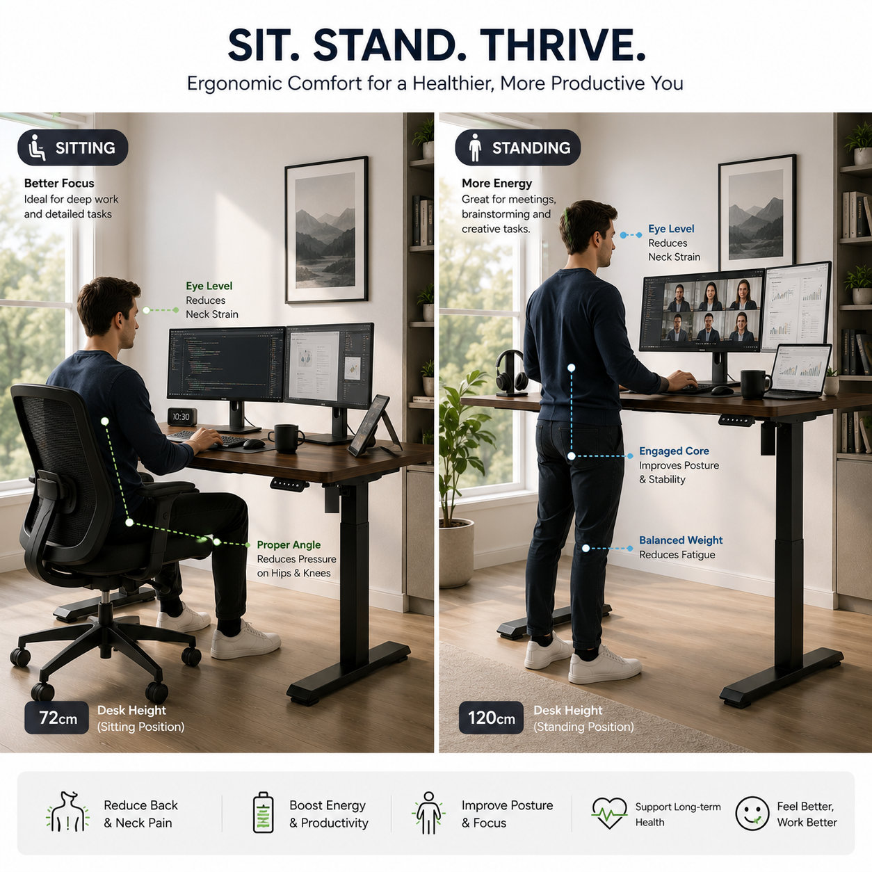 YT-01 Entry-to-Mid-Range Single-Motor Standing Desk Frame – Dependable Value for Tender Projects and Volume Procurement