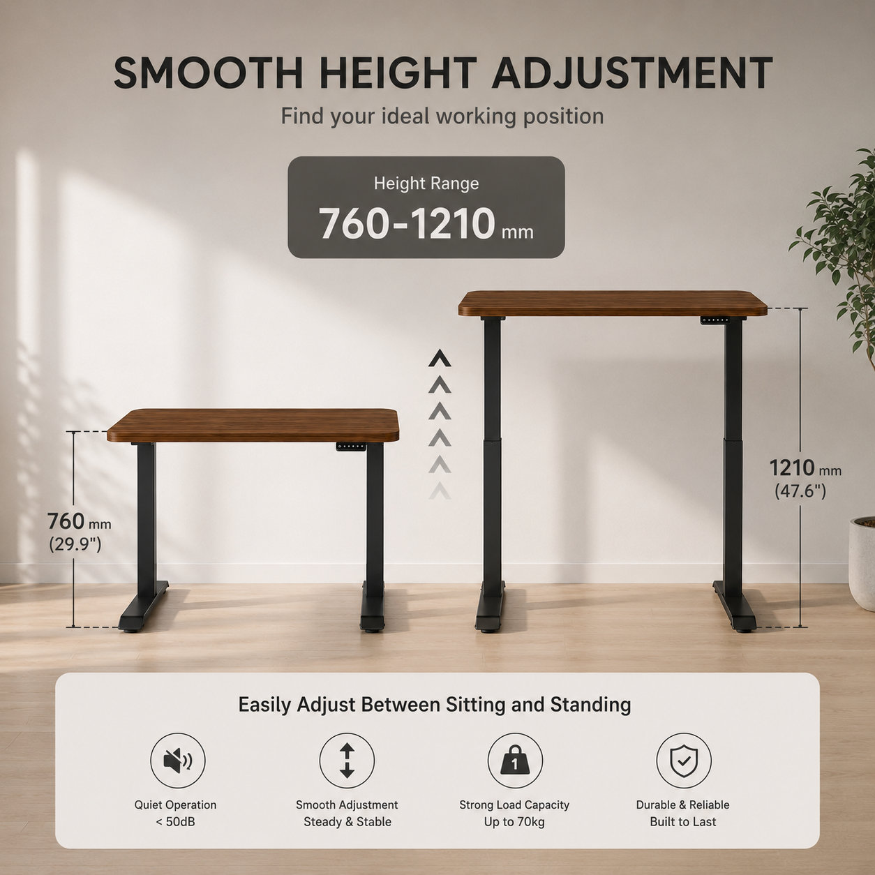 YT-01 Commercial Height-Adjustable Desk Legs – Clean White Base for Healthcare Administration and Lab Support Offices