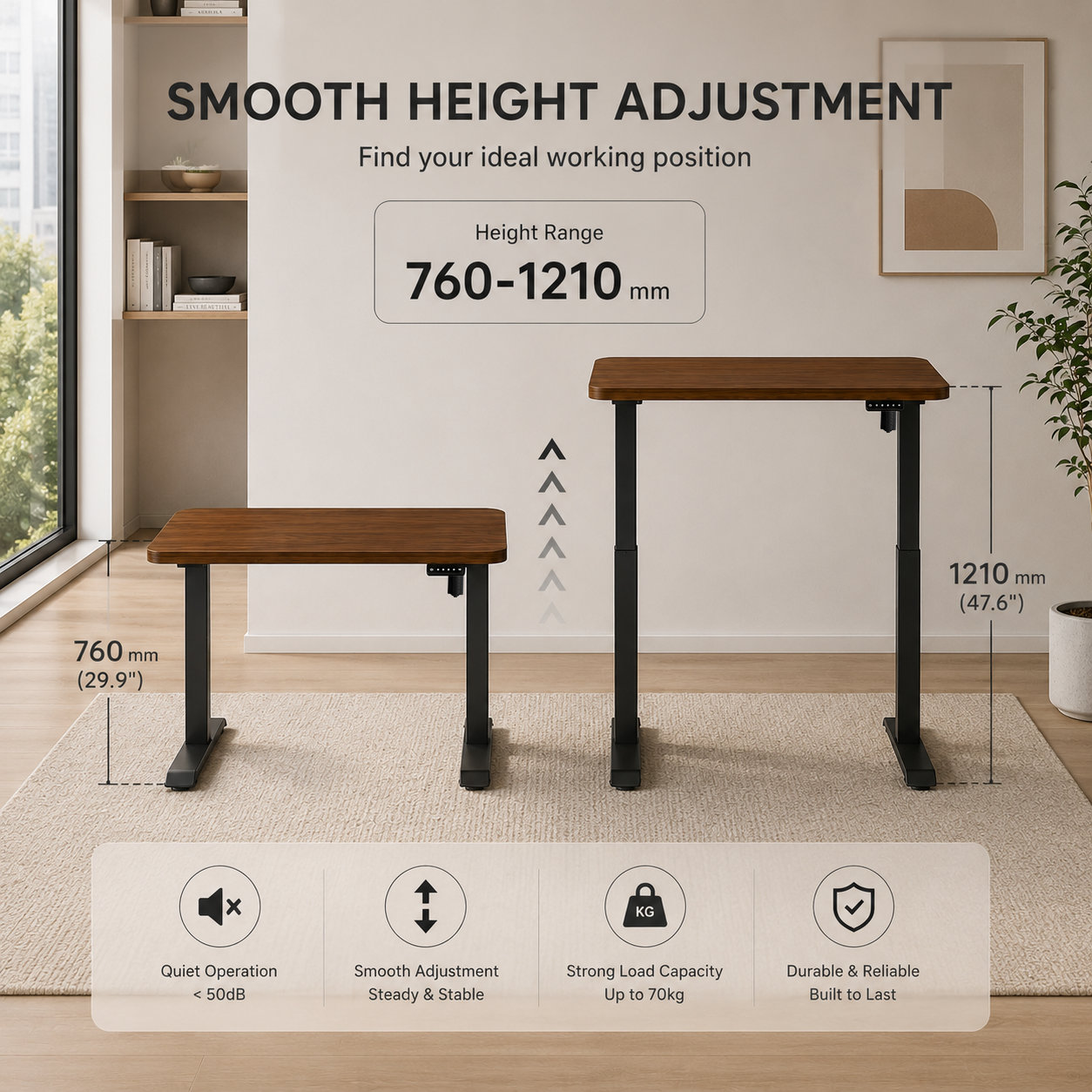 YT-01 Private-Label Single-Motor Desk Base – Adaptable White Frame for Online and Omnichannel Retailers