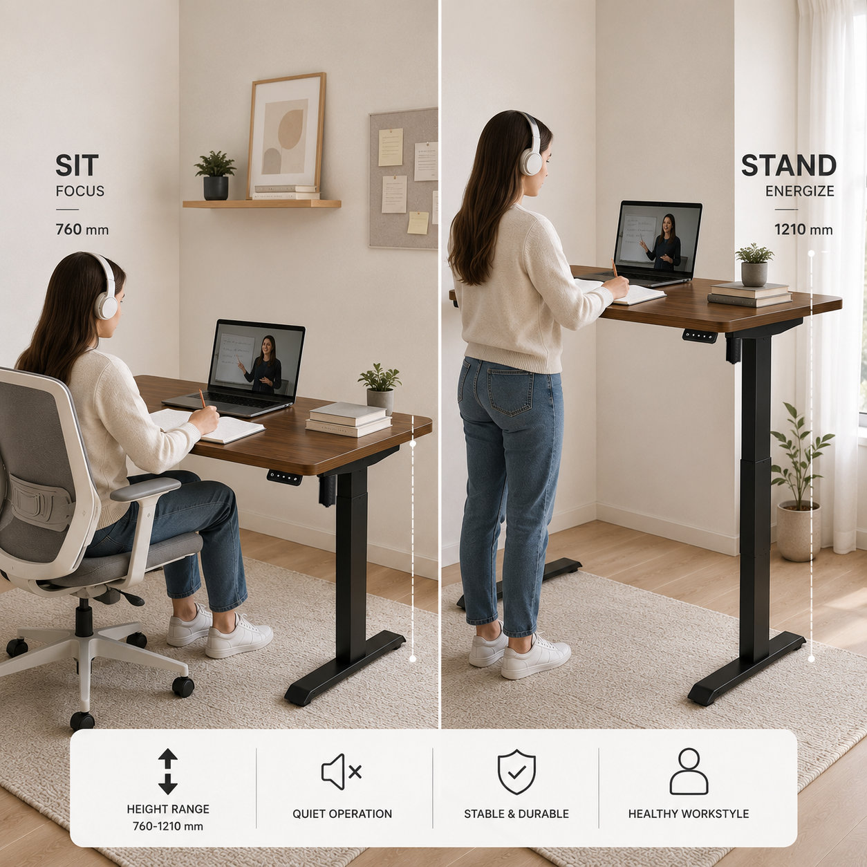 YT-01 Two-Stage Electric Workstation Frame – Streamlined Serviceability for Furniture Franchise Networks