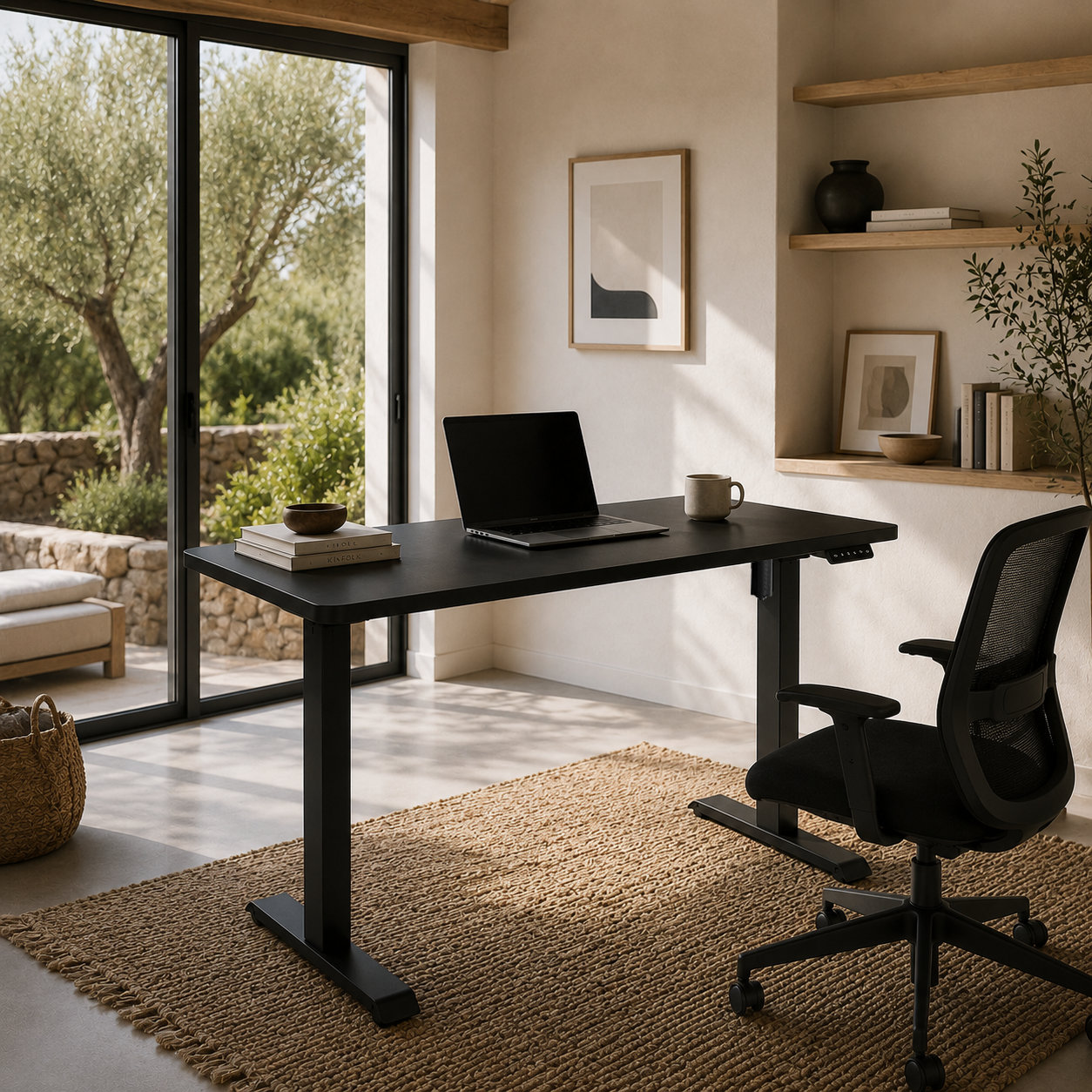 YT-01 Reinforced Office Desk Lifting System – 600 mm Foot Base for Showrooms and Corporate Workstations