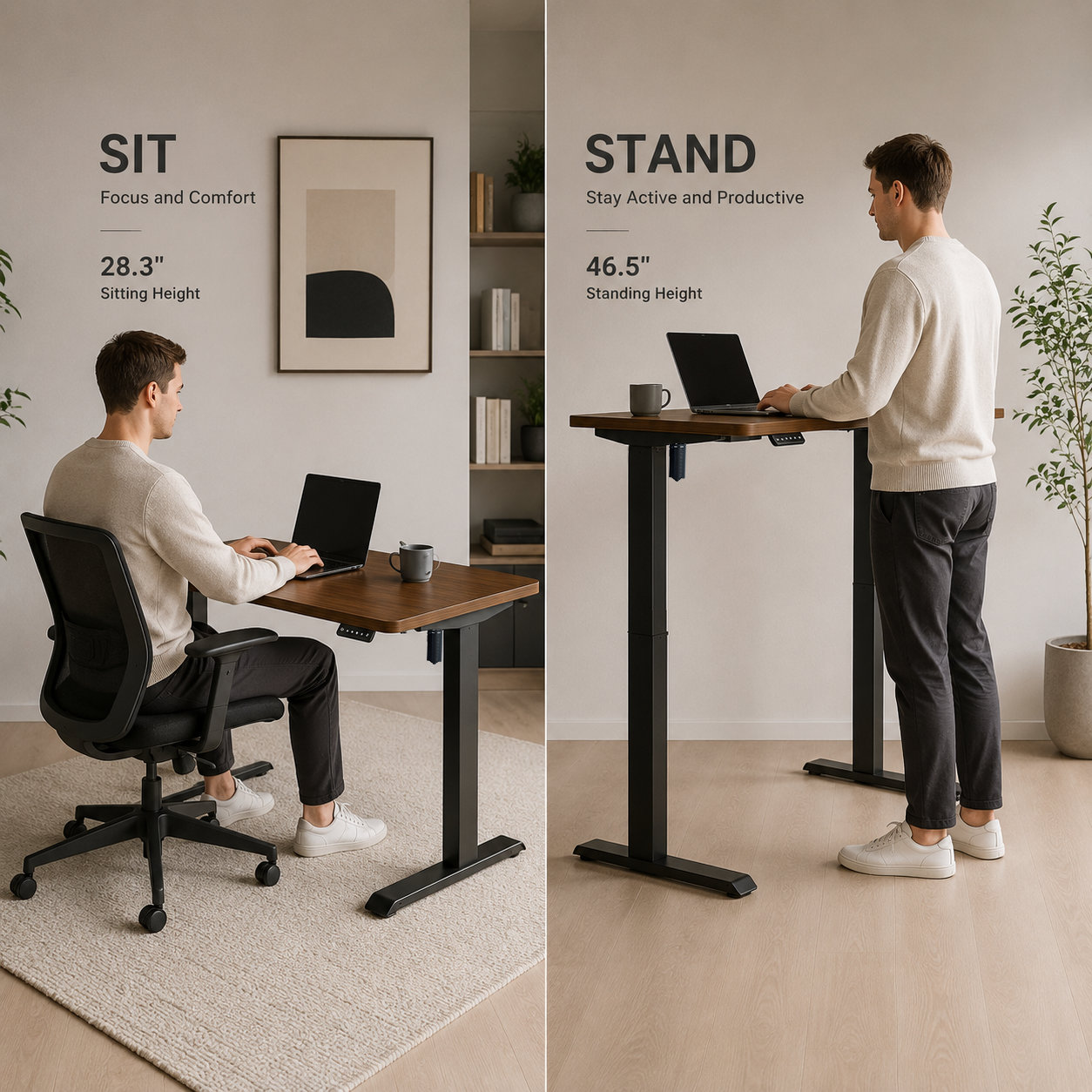 YT-01 Wholesale Electric Standing Desk Frame – Container-Ready Single-Motor Design for National Distributors