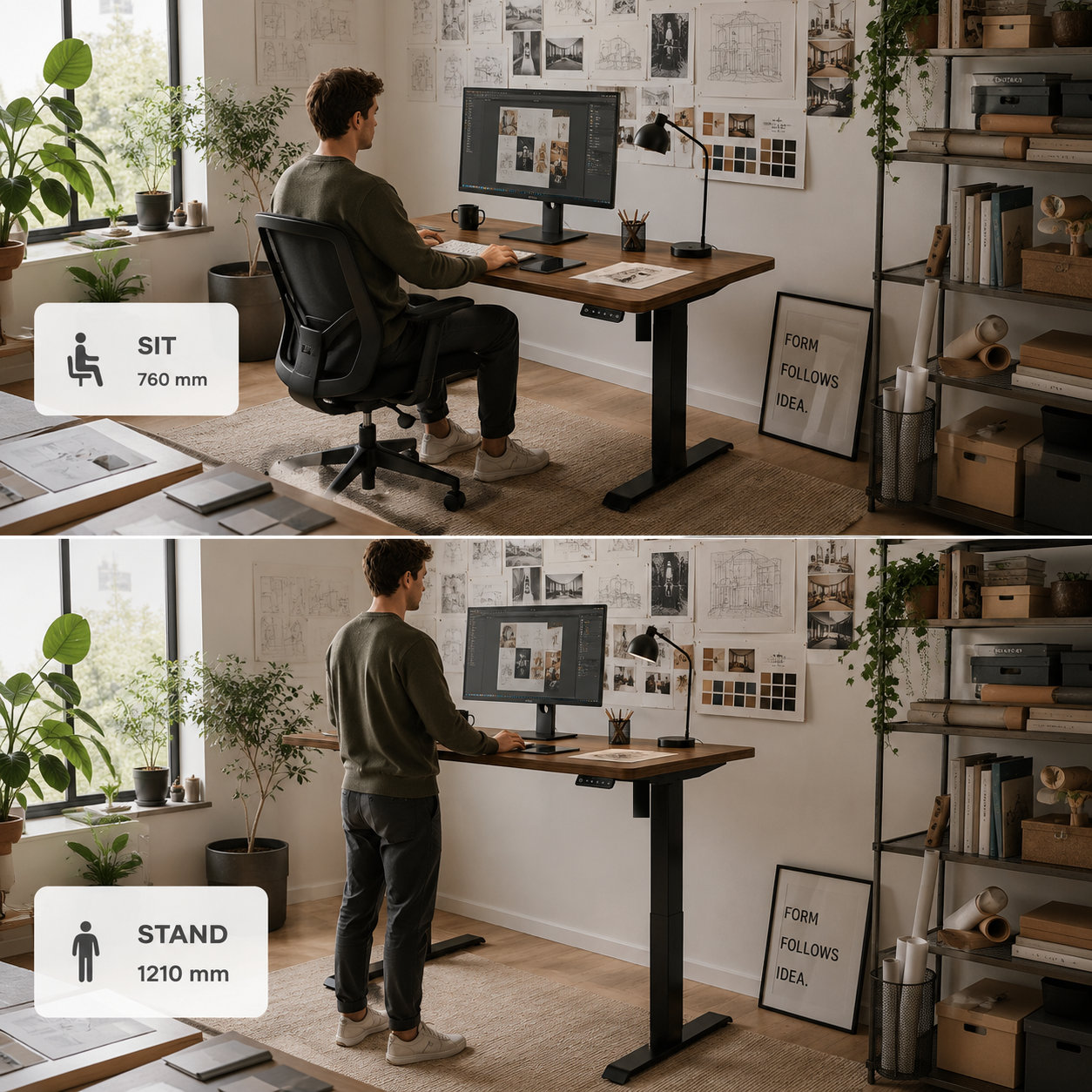 YT-01 Space-Efficient Electric Height Adjustable Table Base – 500 mm Top Supports for Training and Learning Spaces