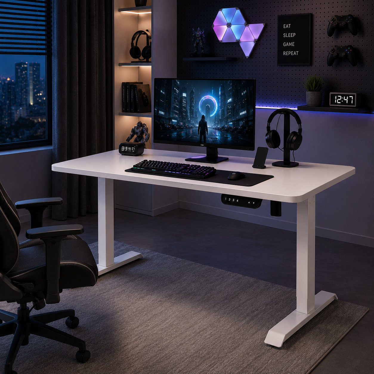 YT-01 Compact Single-Motor Electric Sit-Stand Desk Frame – Adjustable Width for Home Office Product Lines