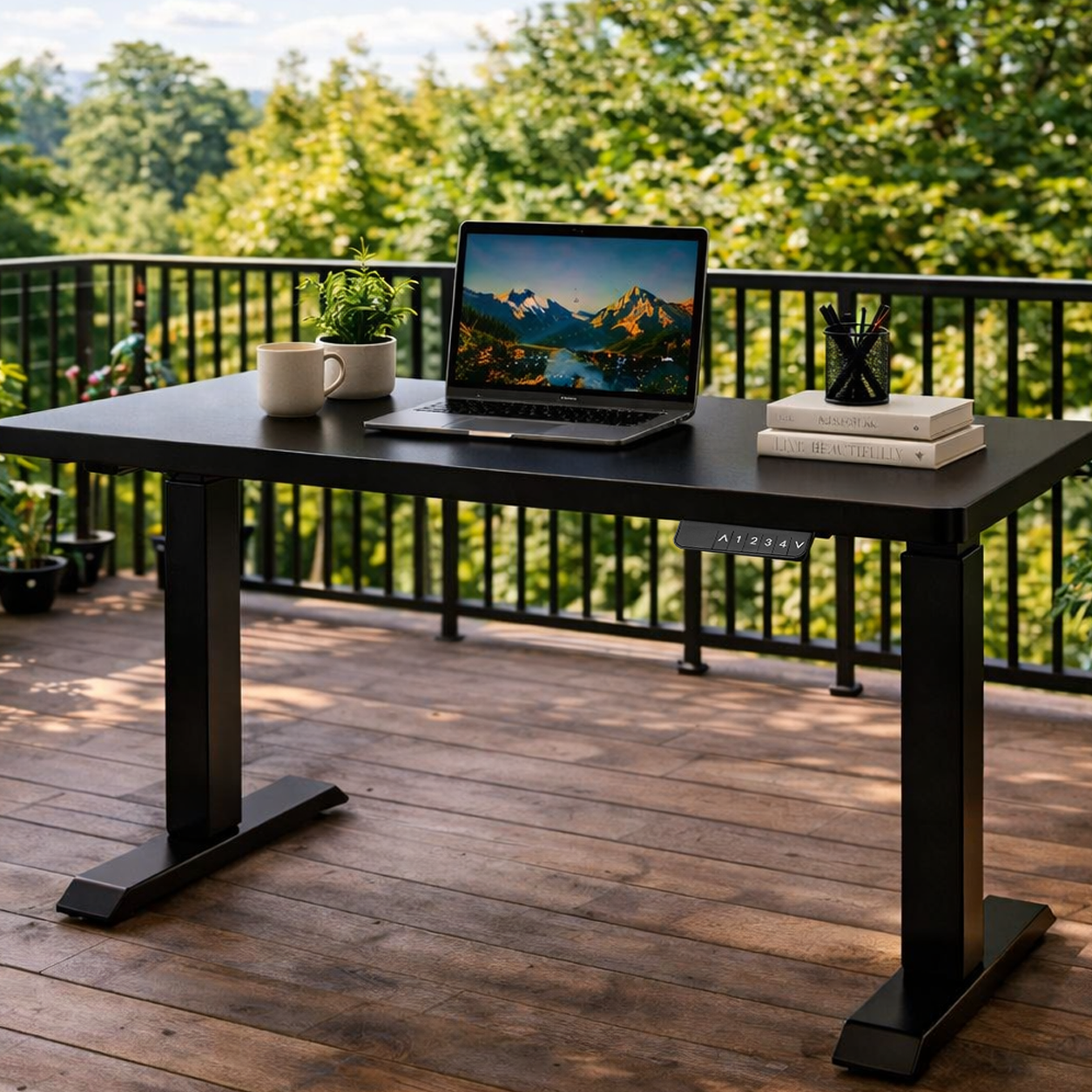 ZY-02 Dual Motor 2-Stage Standing Desk - Adjustable Desk Legs System for Office Table Frames