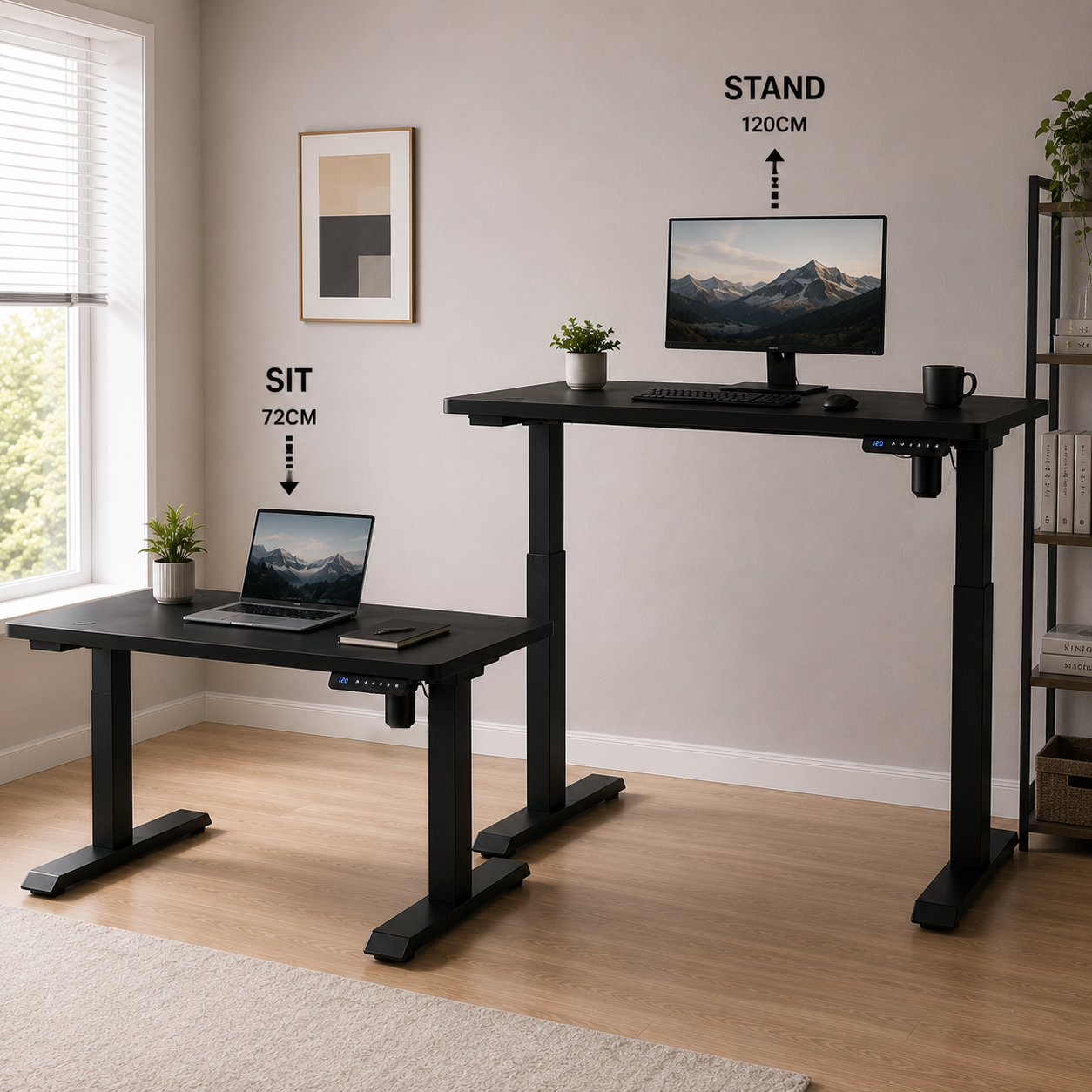 YT-01 Reinforced Single Motor Adjustable Desk with High-Capacity Frame for Commercial Office Projects