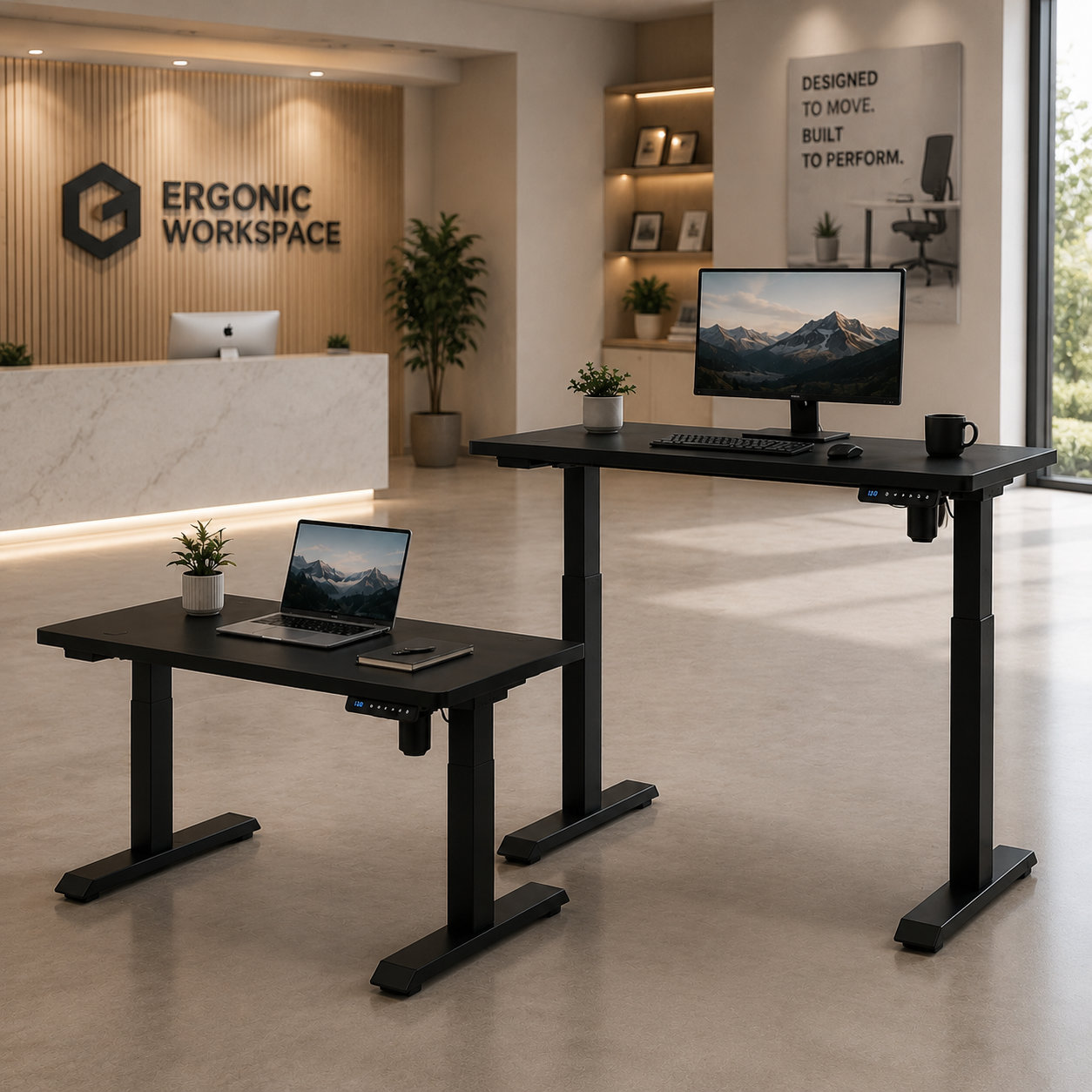 YT-01 Collision-Sensing Single Motor Lift Desk with Safety Reverse for Corporate Workstations