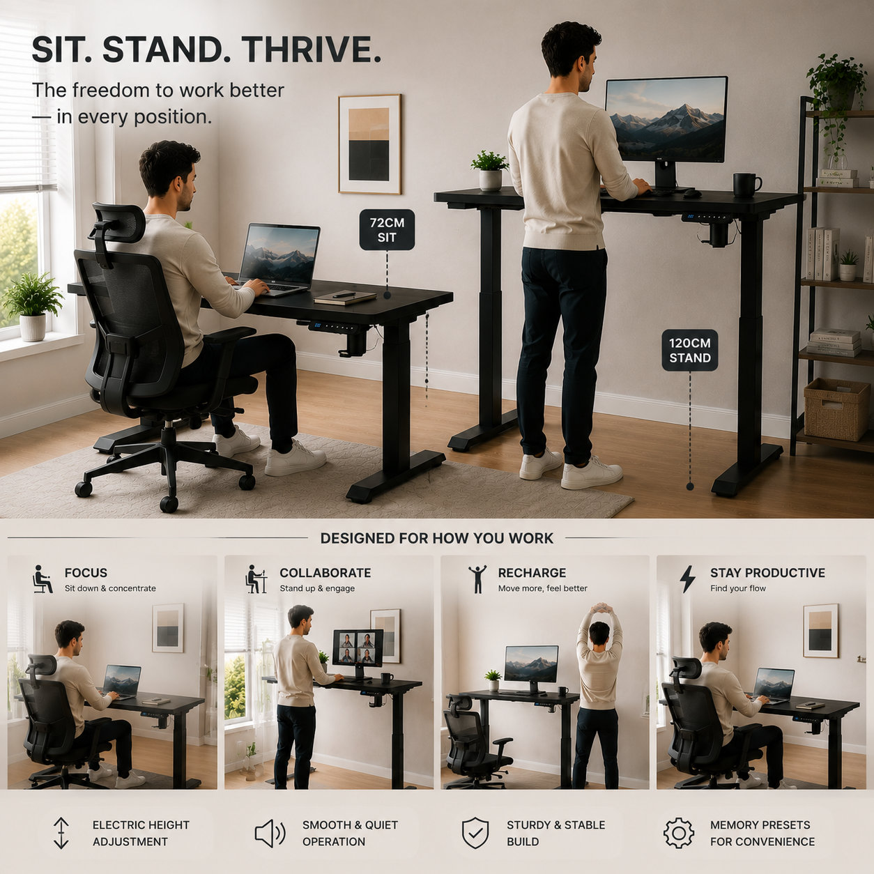 YT-01 OEM Single-Motor Adjustable Table with Custom Desktop Options for Hospitality Projects