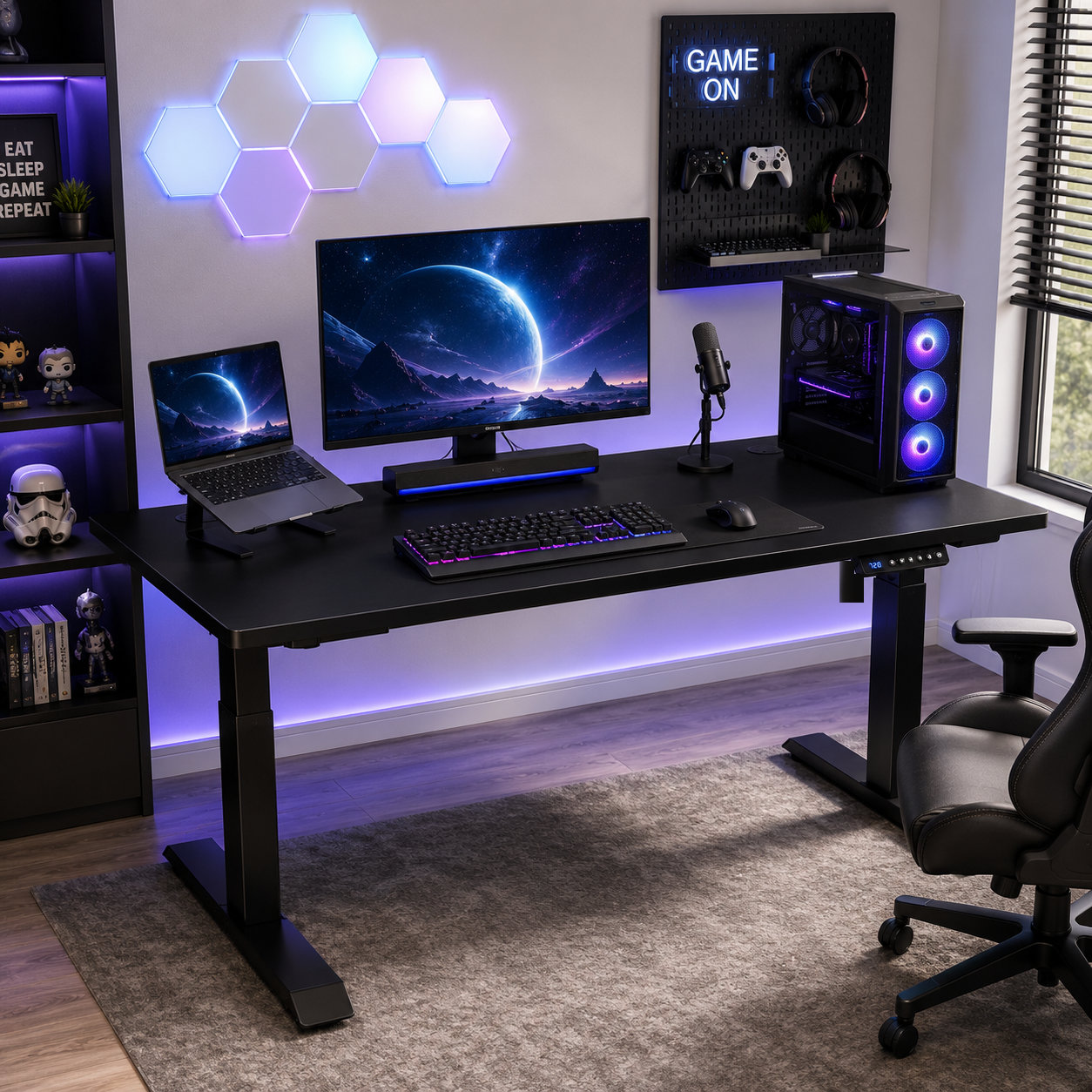 YT-01 Upgraded Single Motor Height Adjustable Standing Desk with Memory Control for Corporate Offices