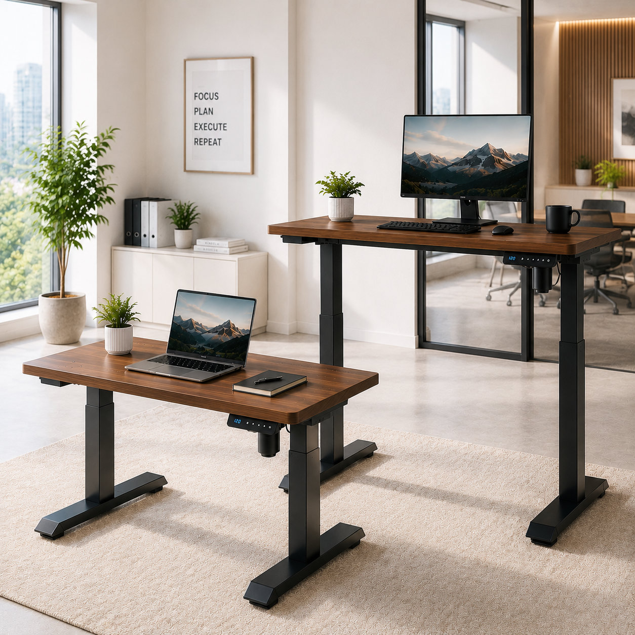 YT-01 Digital Height Display Standing Desk with Precise Positioning for Design Studios