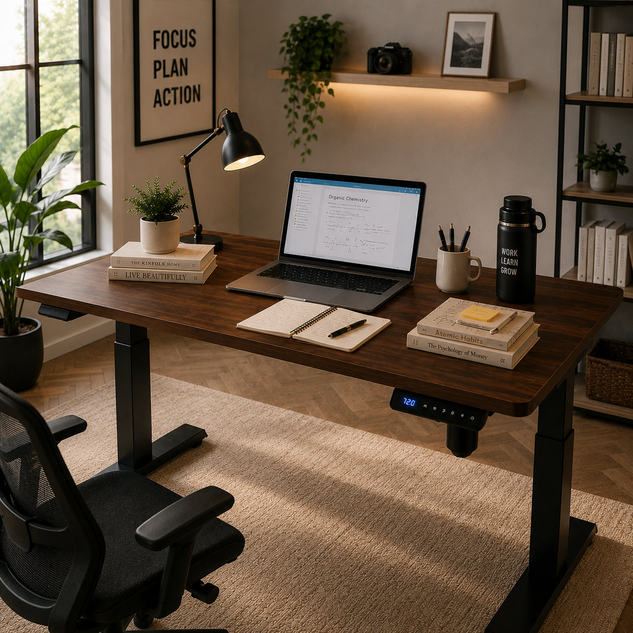 YT-01 Scratch-Resistant Motorized Office Desk with Powder-Coated Durability for Rental Workspaces