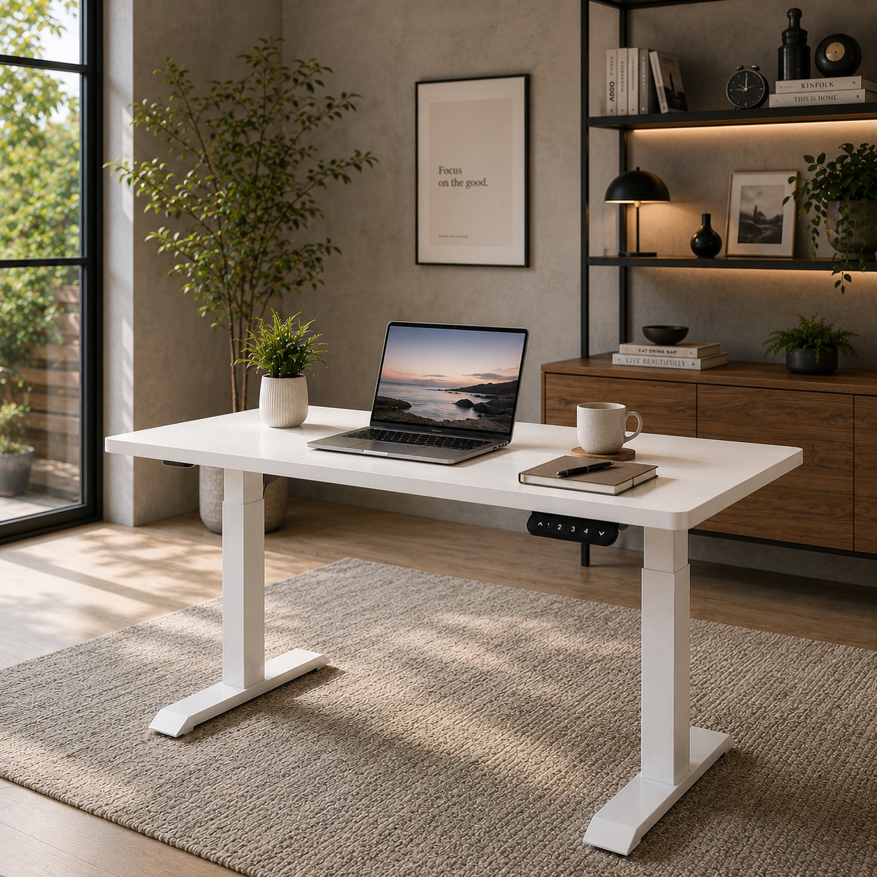 ZY-02 Motorized Adjustable Desk Frame Dual Column Office Desk for Global Furniture Distributors
