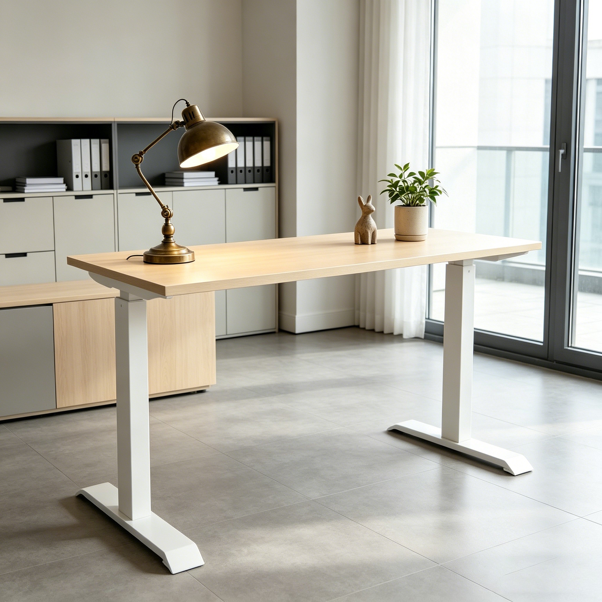 ZY-02 Office Ergonomic Standing Desk Dual Motor Adjustable Workstation for Enterprise Dealers