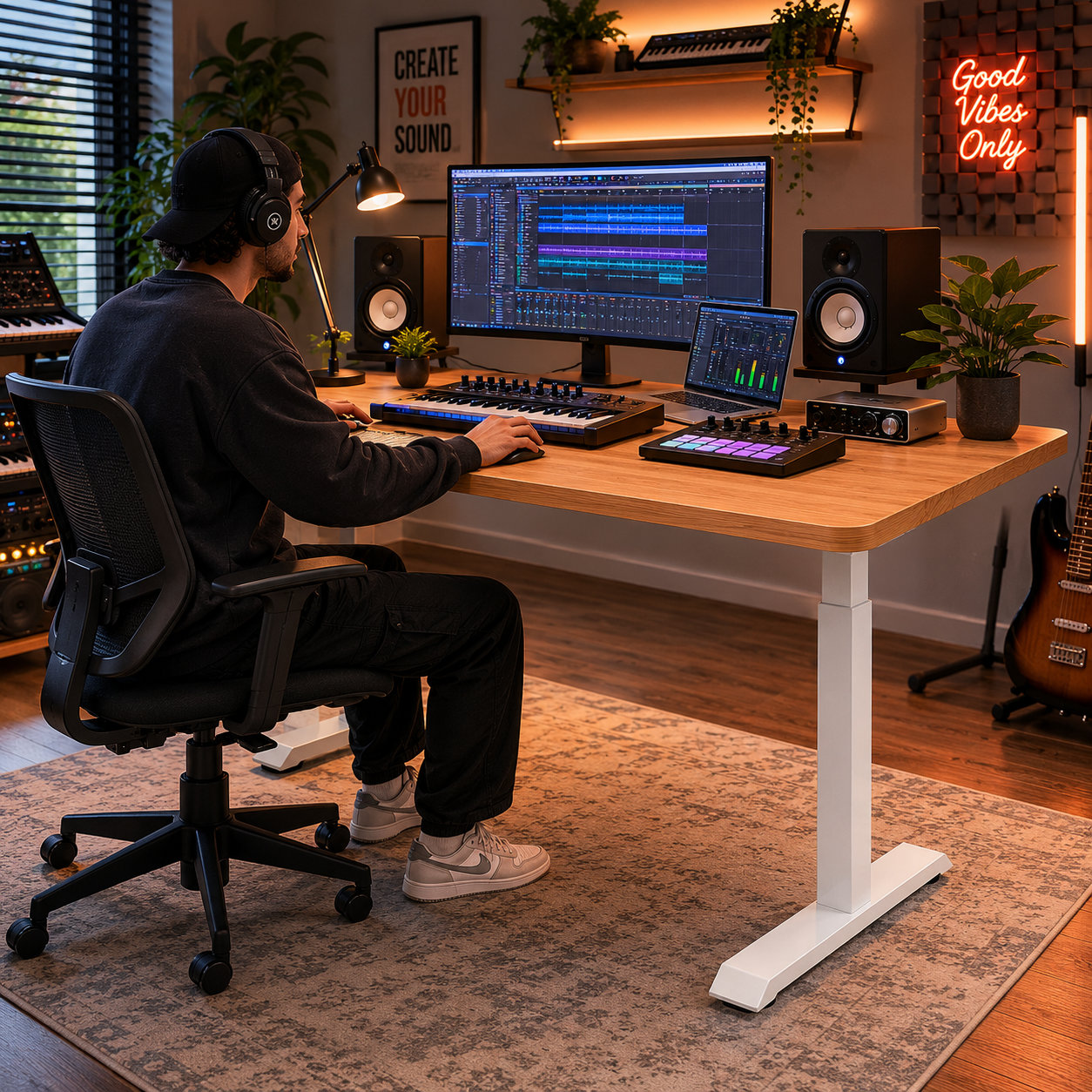ZY-02 Two-Section Dual Motor Height Adjustable Desk with Memory Control for Trading Company Supply
