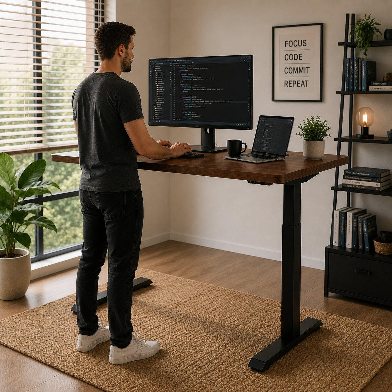 ZY-02 2-Stage Dual Motor Electric Office Desk with Balanced Support for Bulk Furniture Distribution