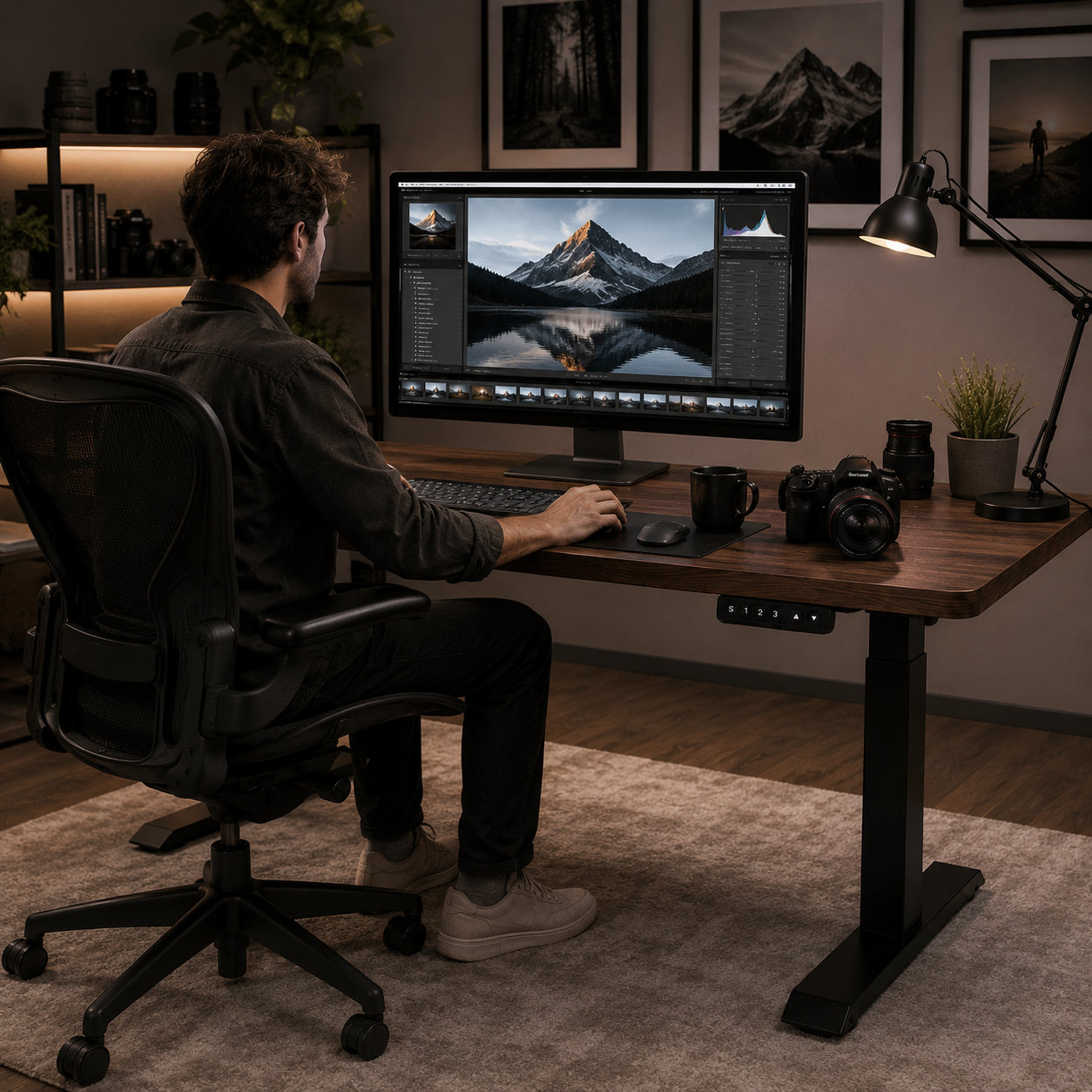 ZY-02 Dual Motor 2-Stage Sit Stand Desk with Quiet Operation for Corporate Workspace Projects