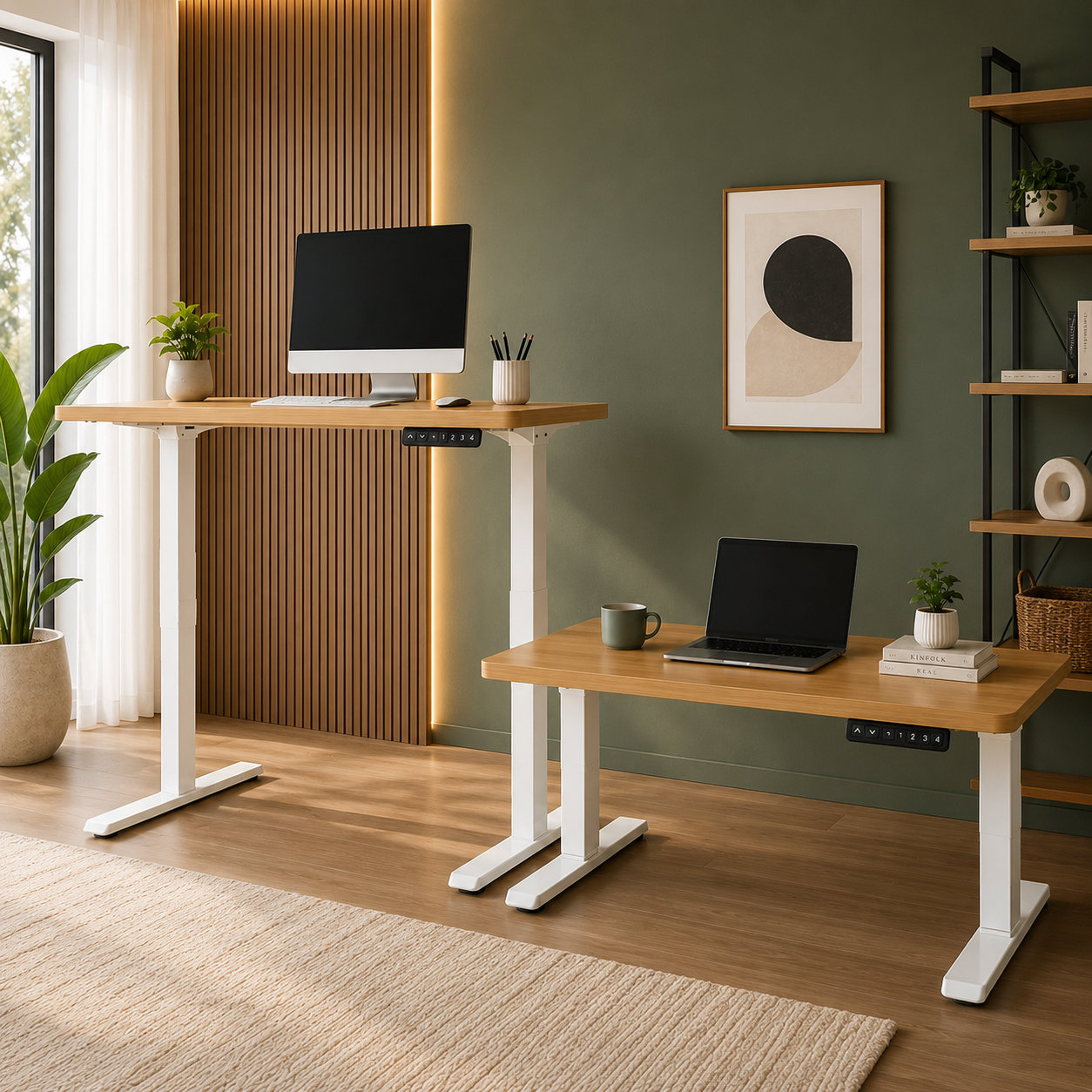 ZY-02 Commercial Dual Motor Lift Desk with Programmable Controller for Executive Workstations