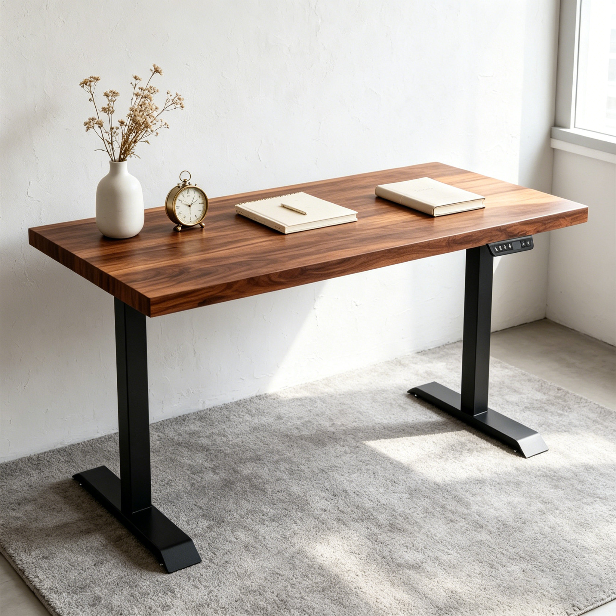 ZY-02 Electric Dual Motor Adjustable Desk with T-Leg Stability for Modern Workspace Furniture
