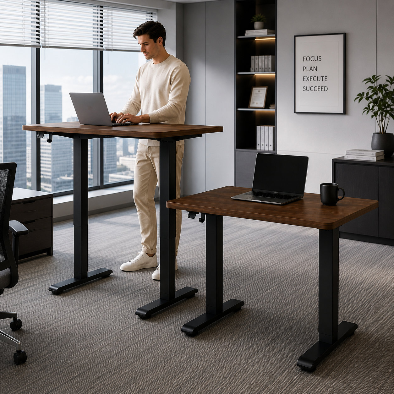 ZY-02 2-Stage Commercial Dual Motor Desk with Heavy Load Support for Enterprise Projects