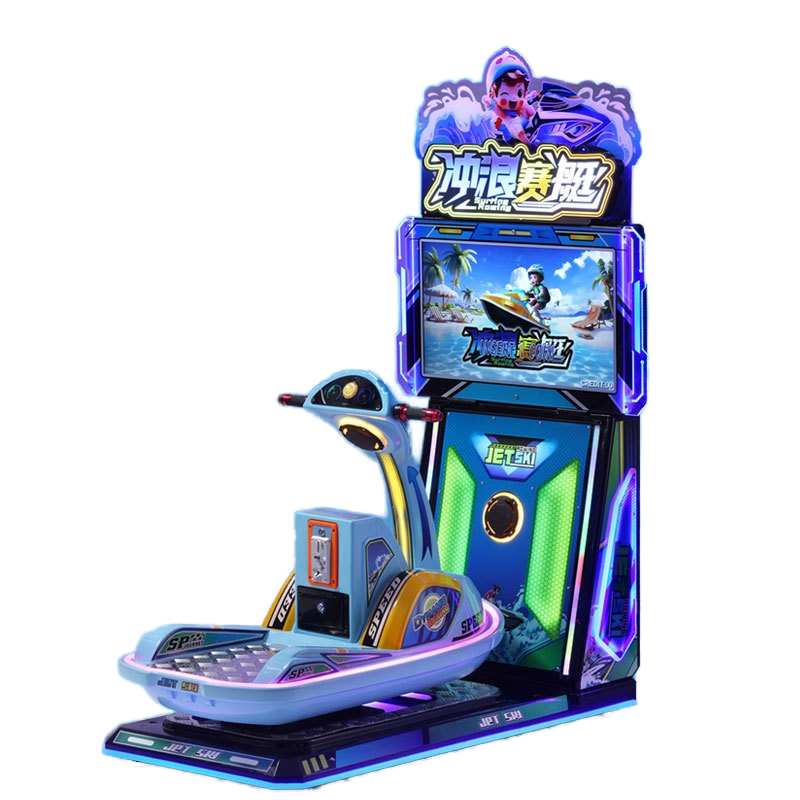 Factory Direct Sale New Coin-Operated Toy Car Electric Knight Kids Simulator Surfing Racing Boat Game Machine for Baby Children