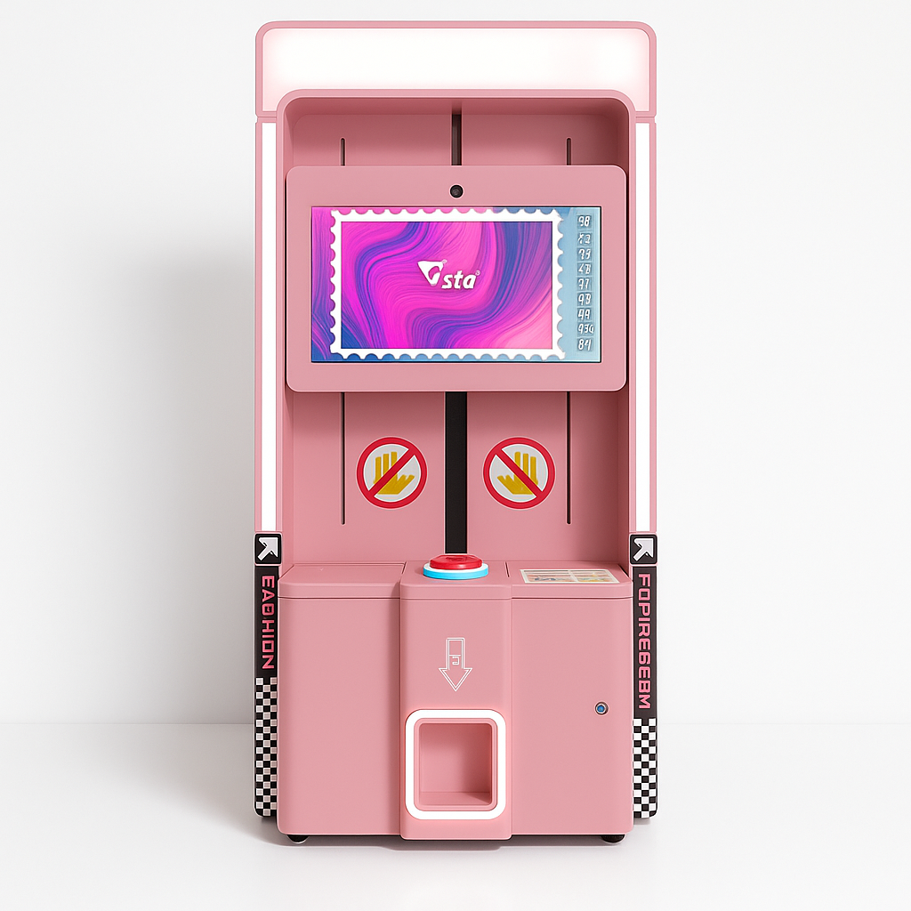Ninix Pink-Themed Commercial Self-Service Smart Terminal High-Efficiency Interactive Metal Equipment Model 1748465 110/220V for