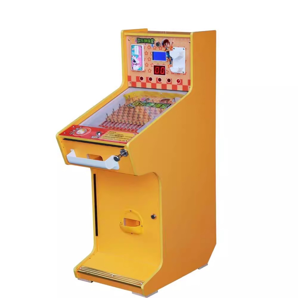 Large Electric Happy Ball Machine for Children Desktop Edition Coin-Operated Amusement English Metal Pull-Rod Spring for Mall